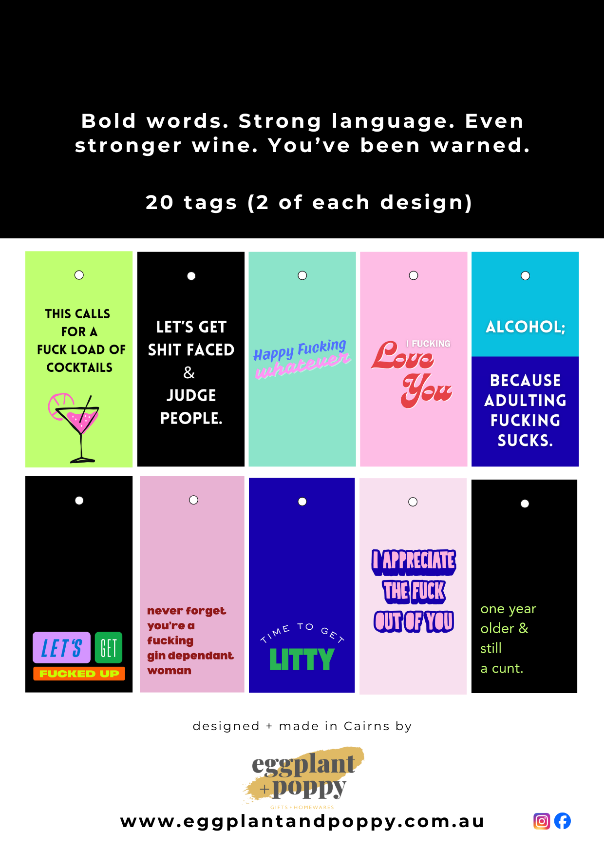 Bottle Tags – The Sweary Pack