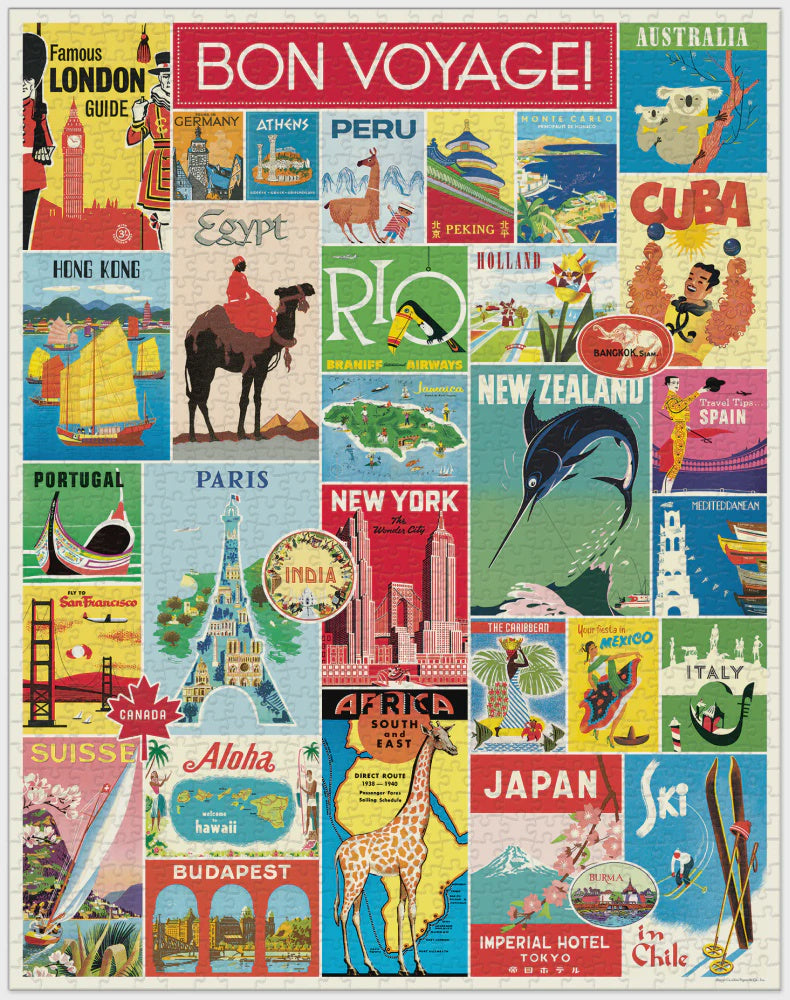 1000 Pc Puzzle - Vintage Travel