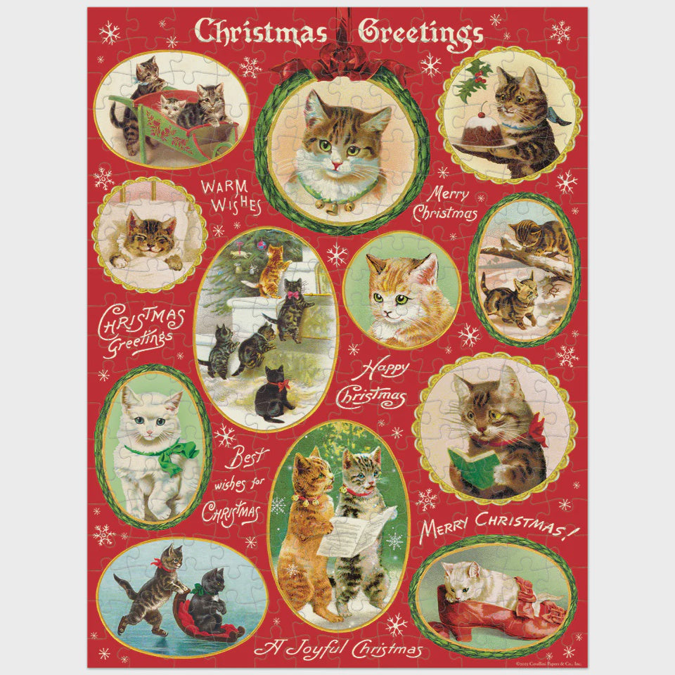 240 Pc Mini Puzzle - Christmas Cat