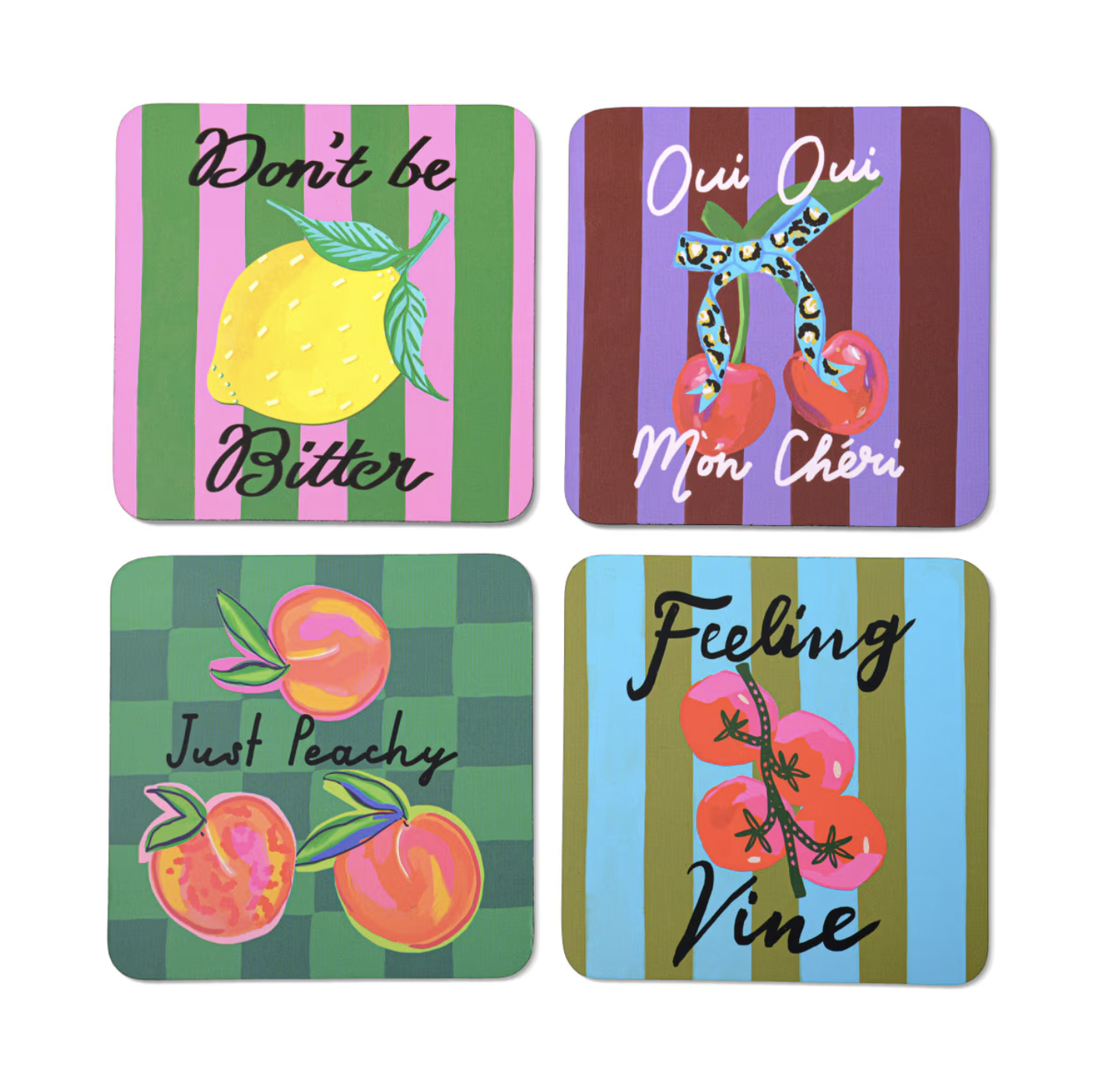 Coasters - Fruit (set of 4)