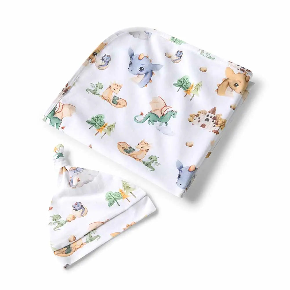 Dragon Jersey Wrap & Beanie Set