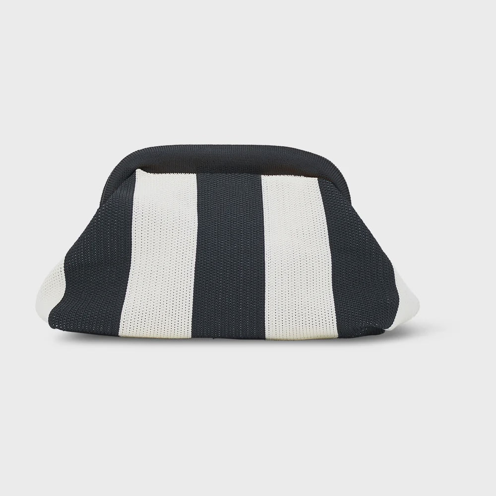 Dumpling Clutch - Black & Cream