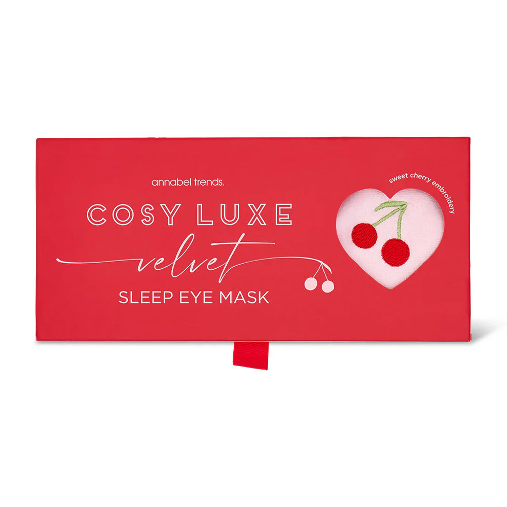 Velvet Eye Mask - Cherry