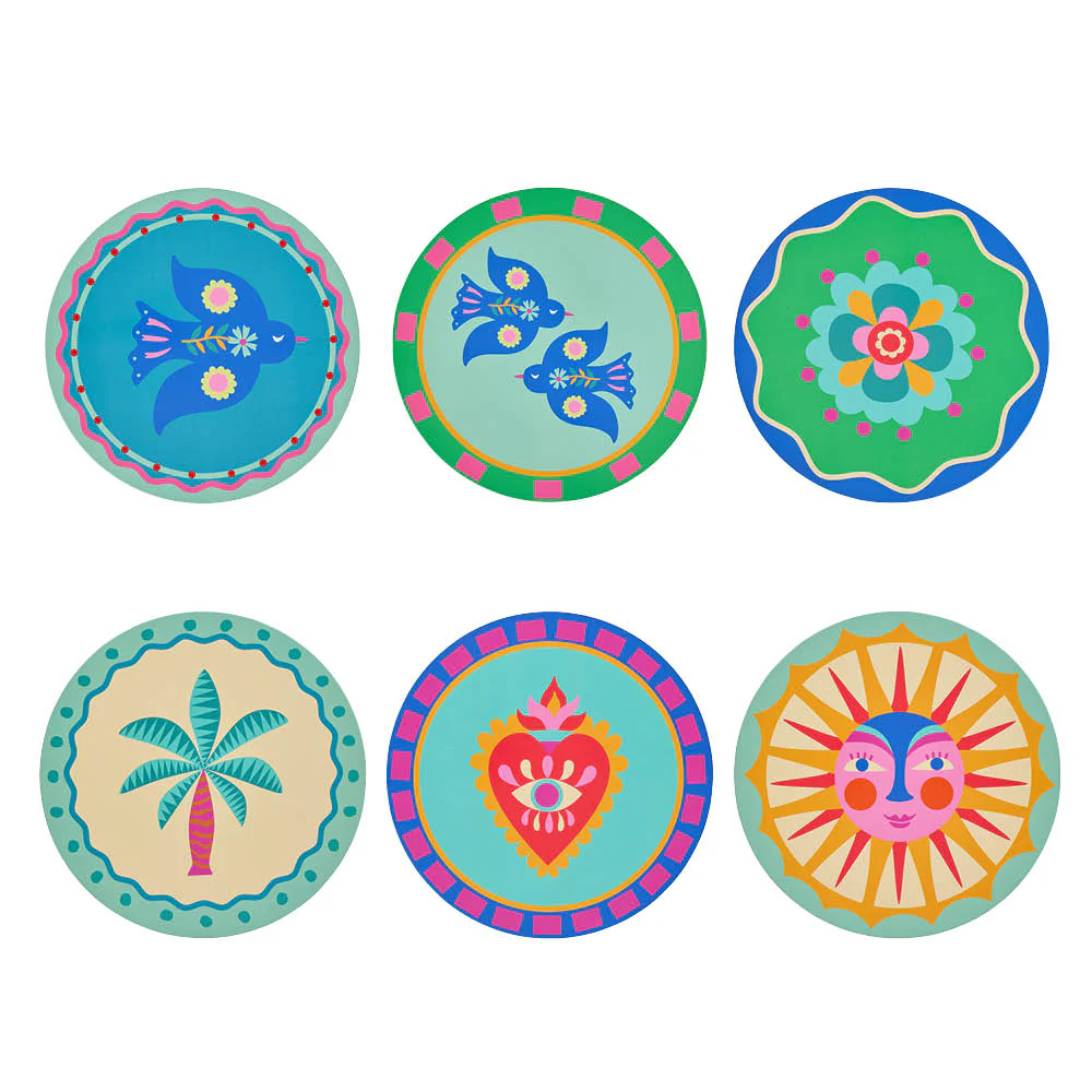 Fiesta 6pc Coaster Set