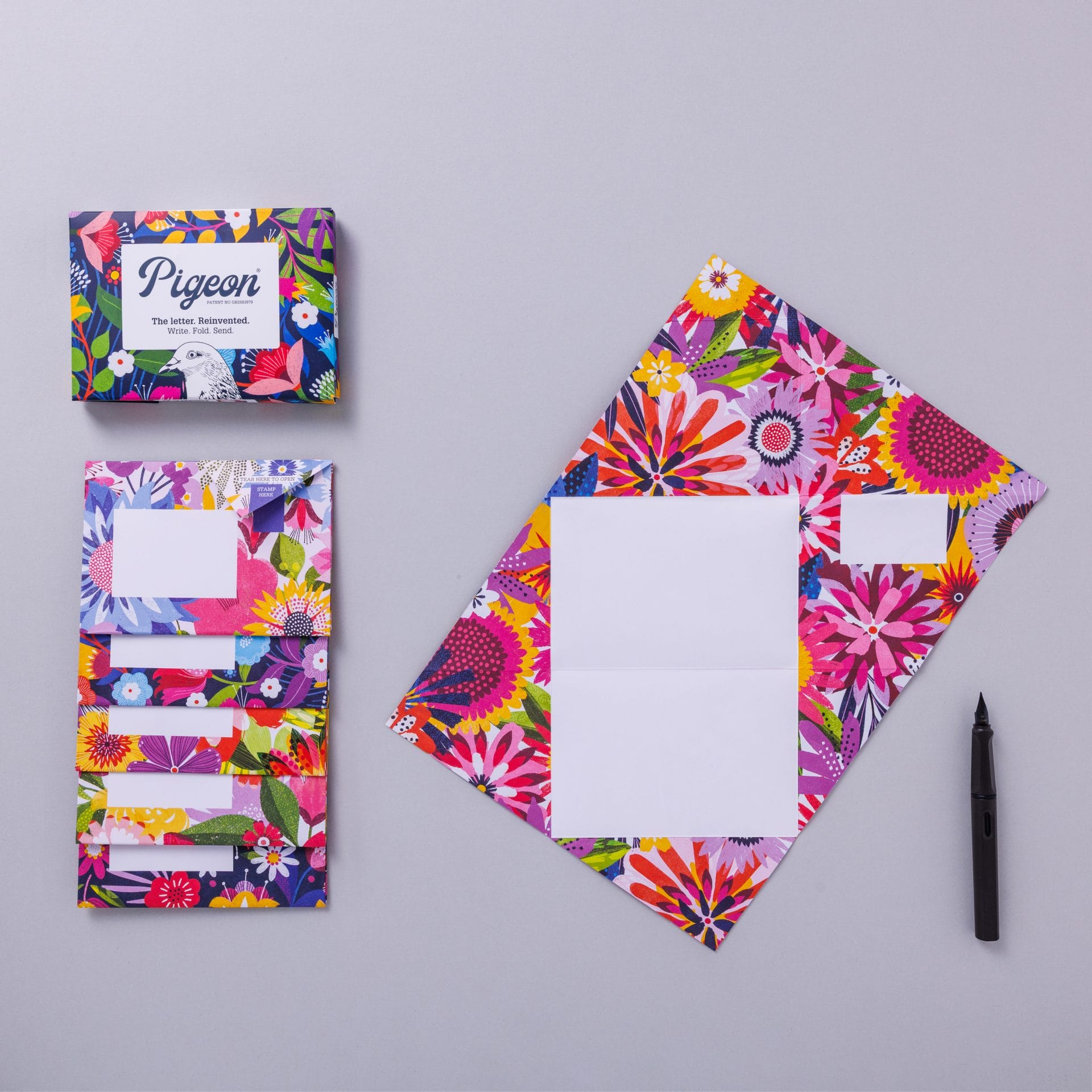 Folding Stationery Letter Pack - Floral Fantasia