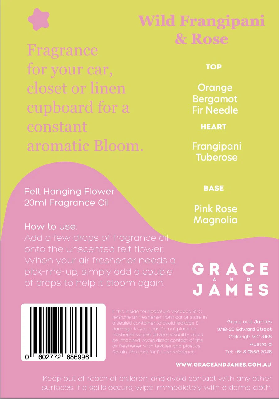 Bloom - Wild Frangipani & Rose Air Freshener