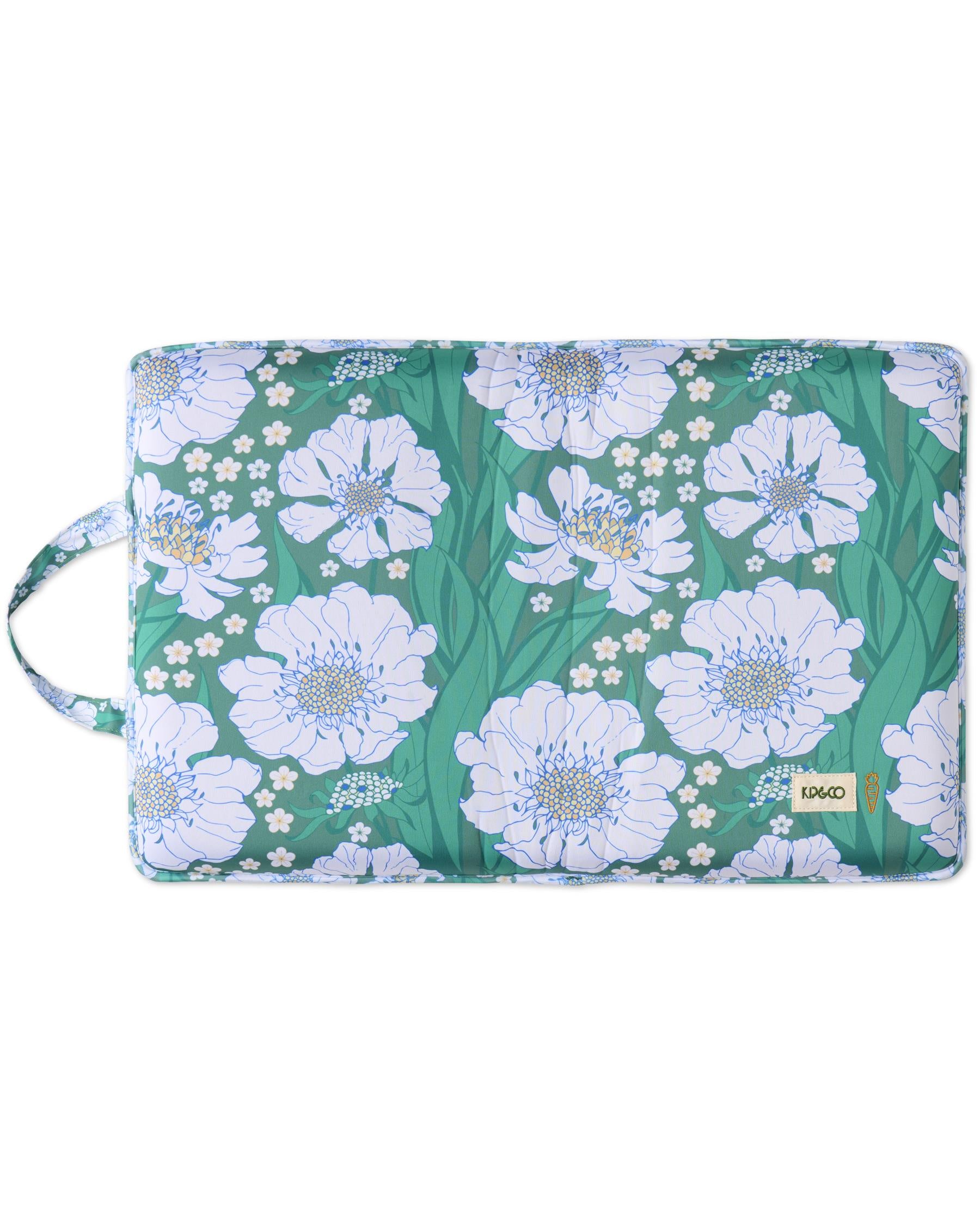 Garden Kneeling Mat - Tumbling Flowers Green