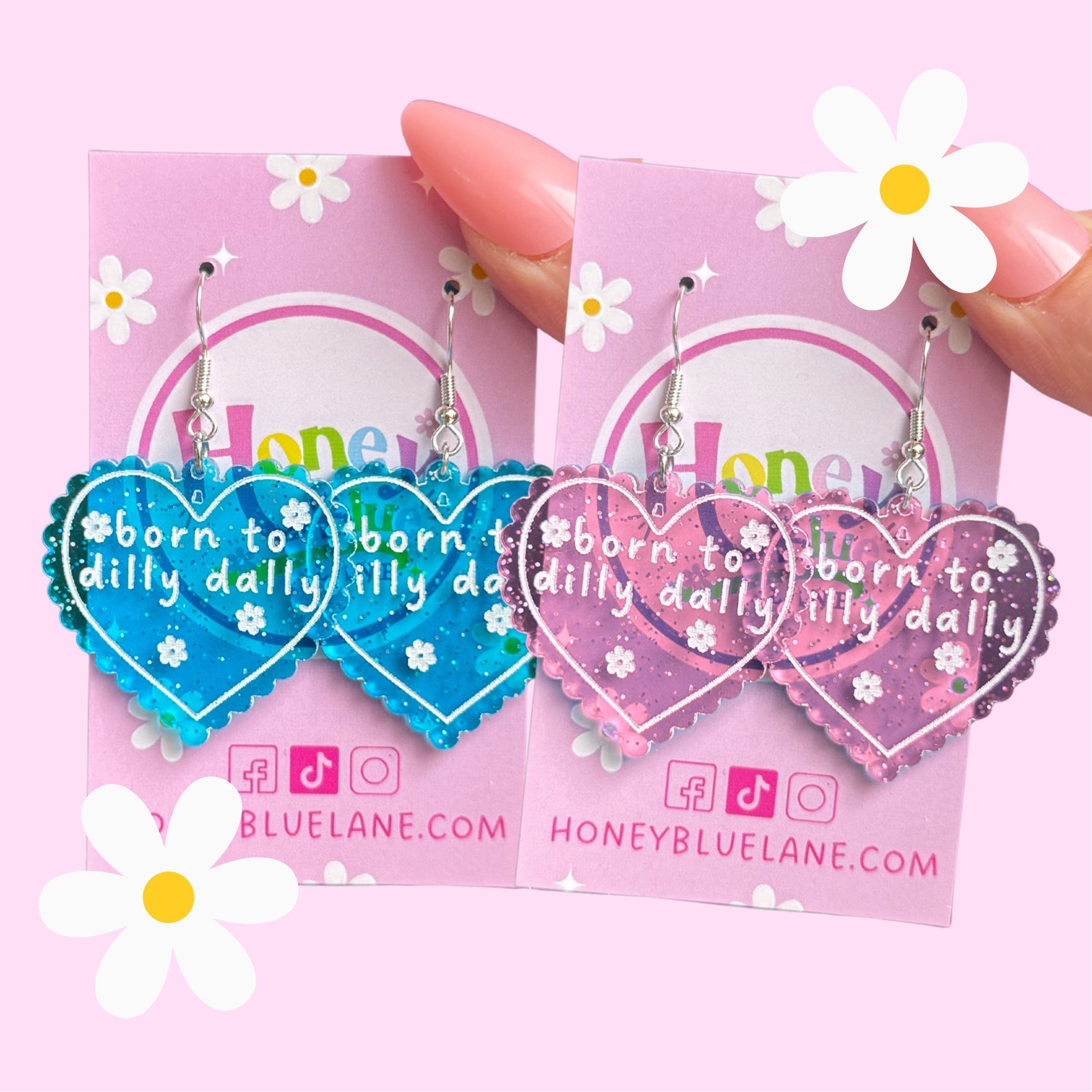 Dilly Dally Earrings - Blue