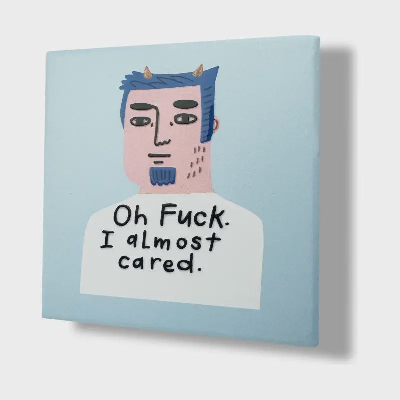 Ceramic Coaster - I Almost Cared