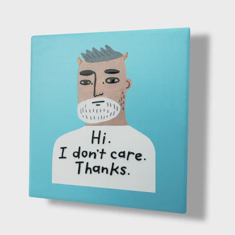 Ceramic Coaster - I Don't Care