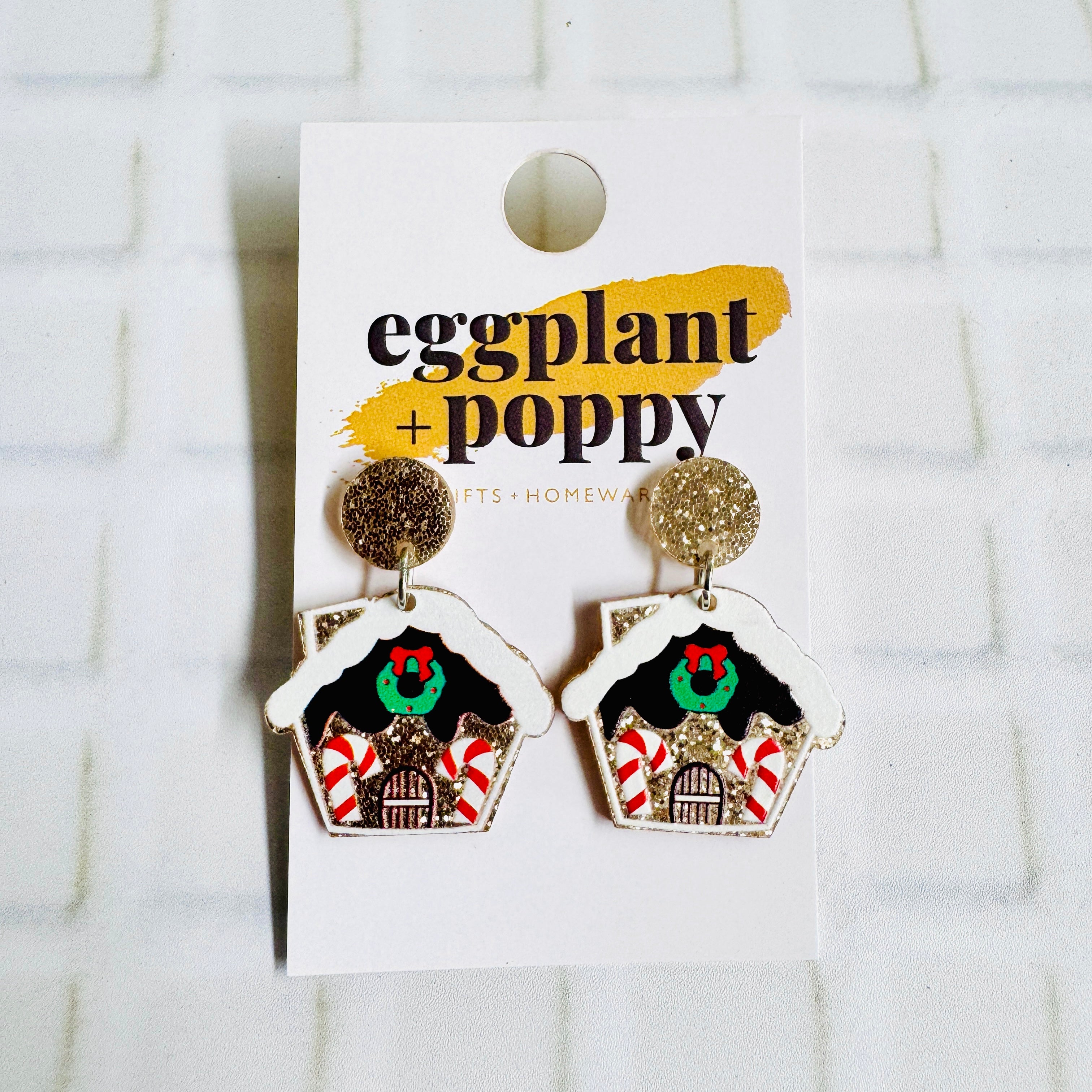 Gingerbread House Earrings