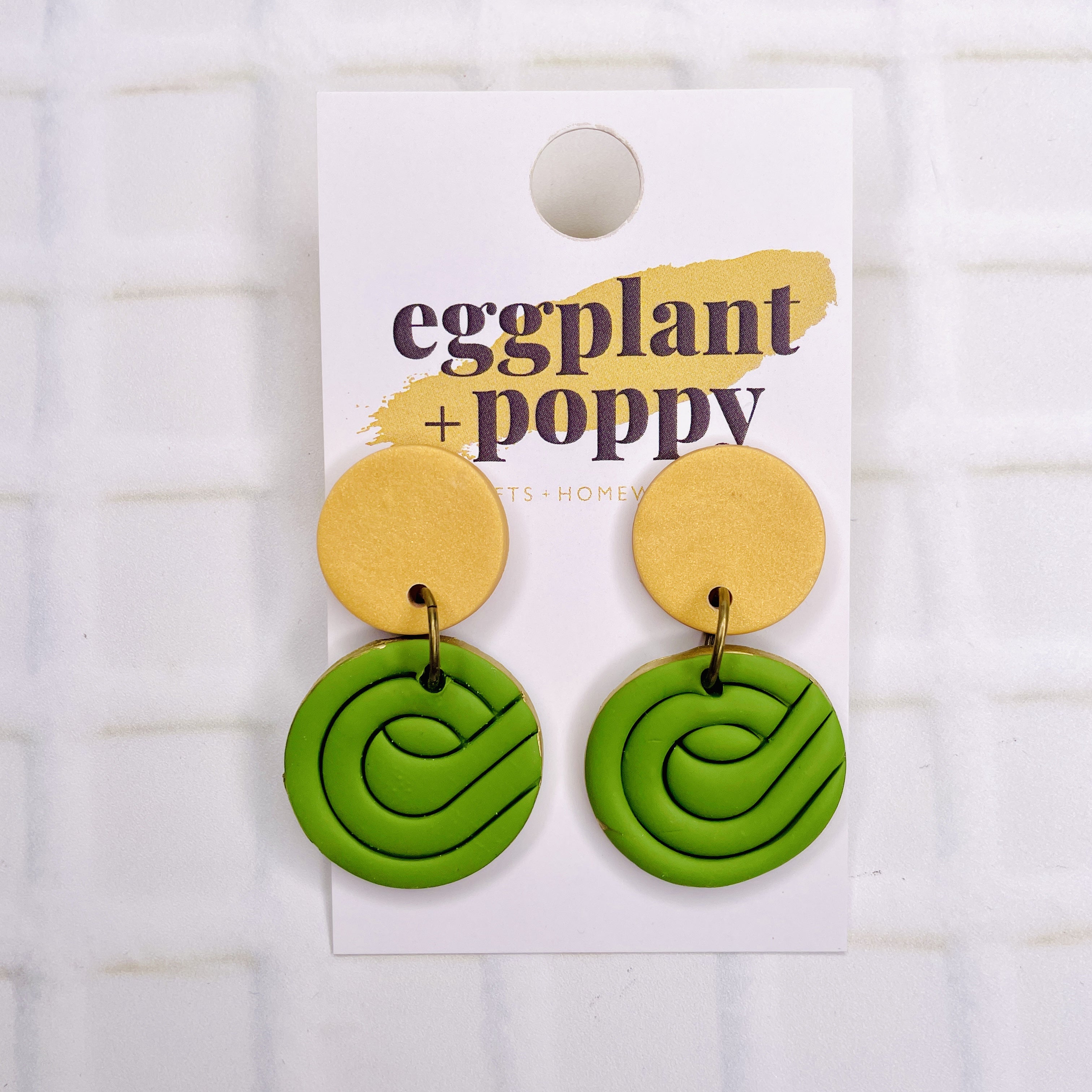 Khaki Swirl Earrings