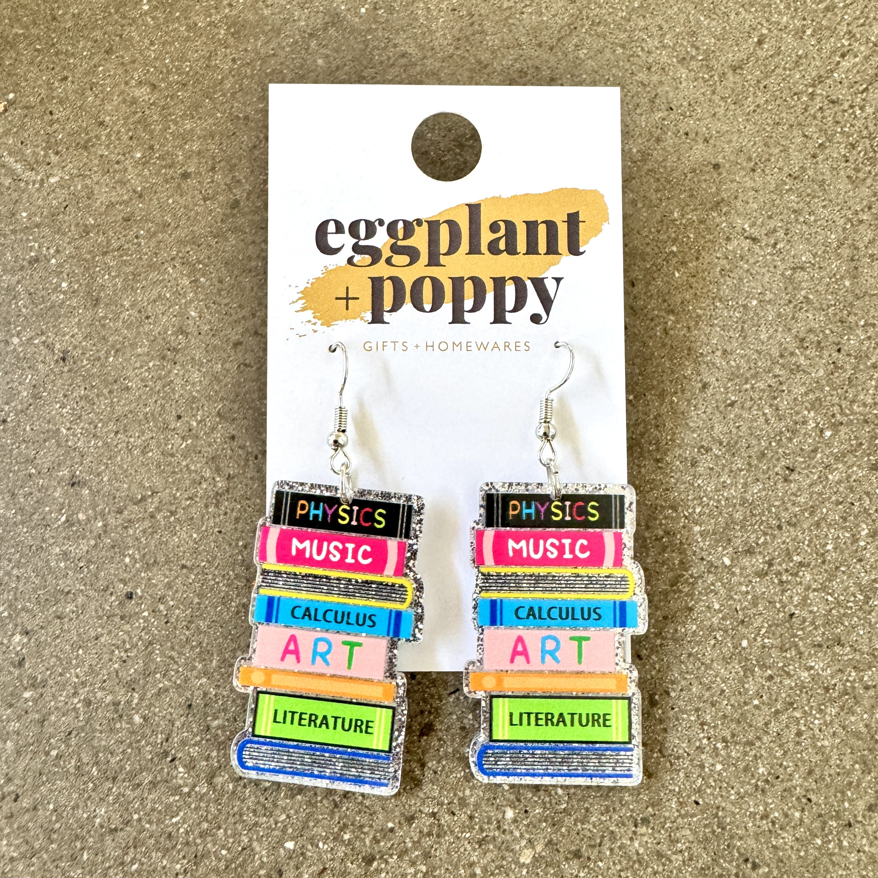 Teacher Books Earrings