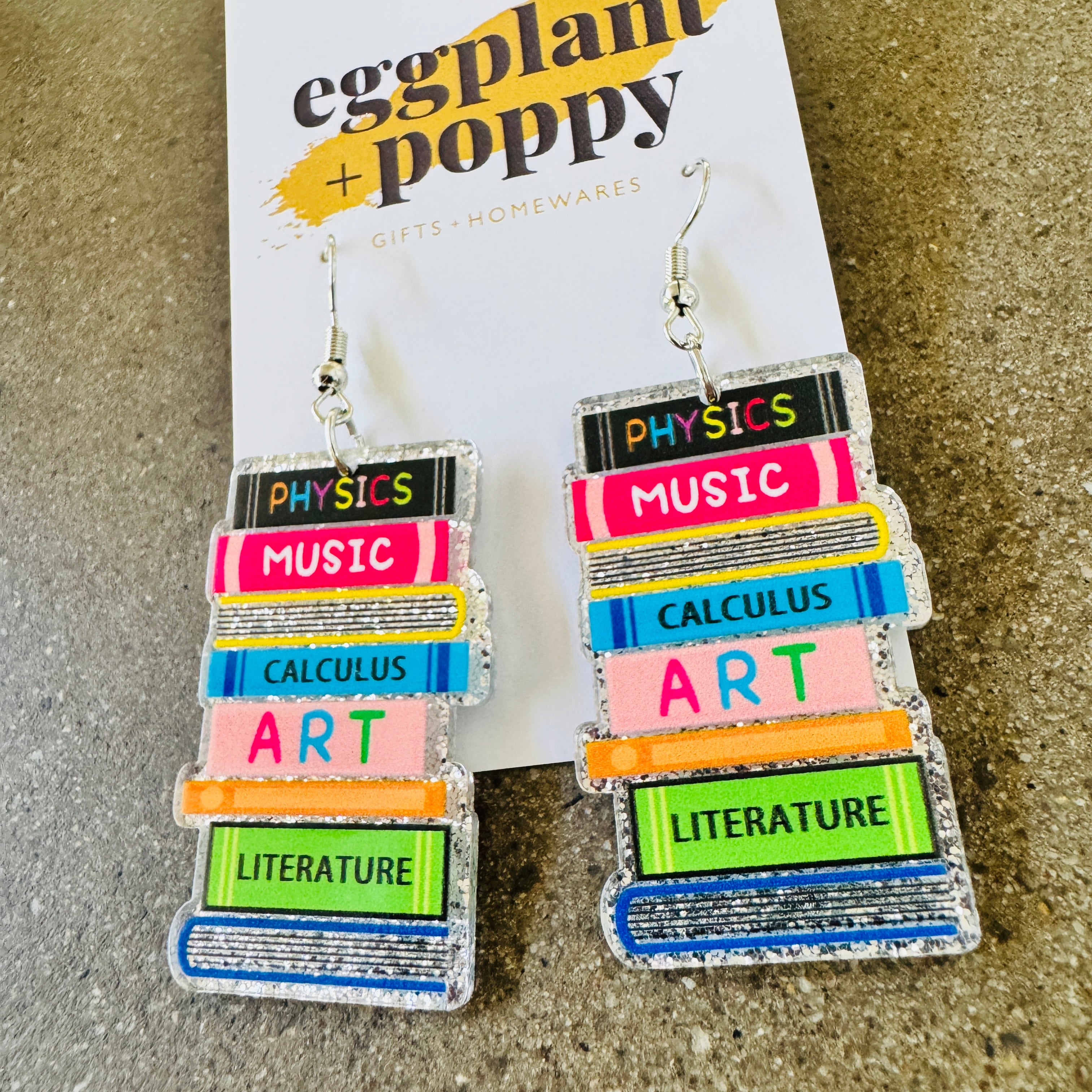 Teacher Books Earrings