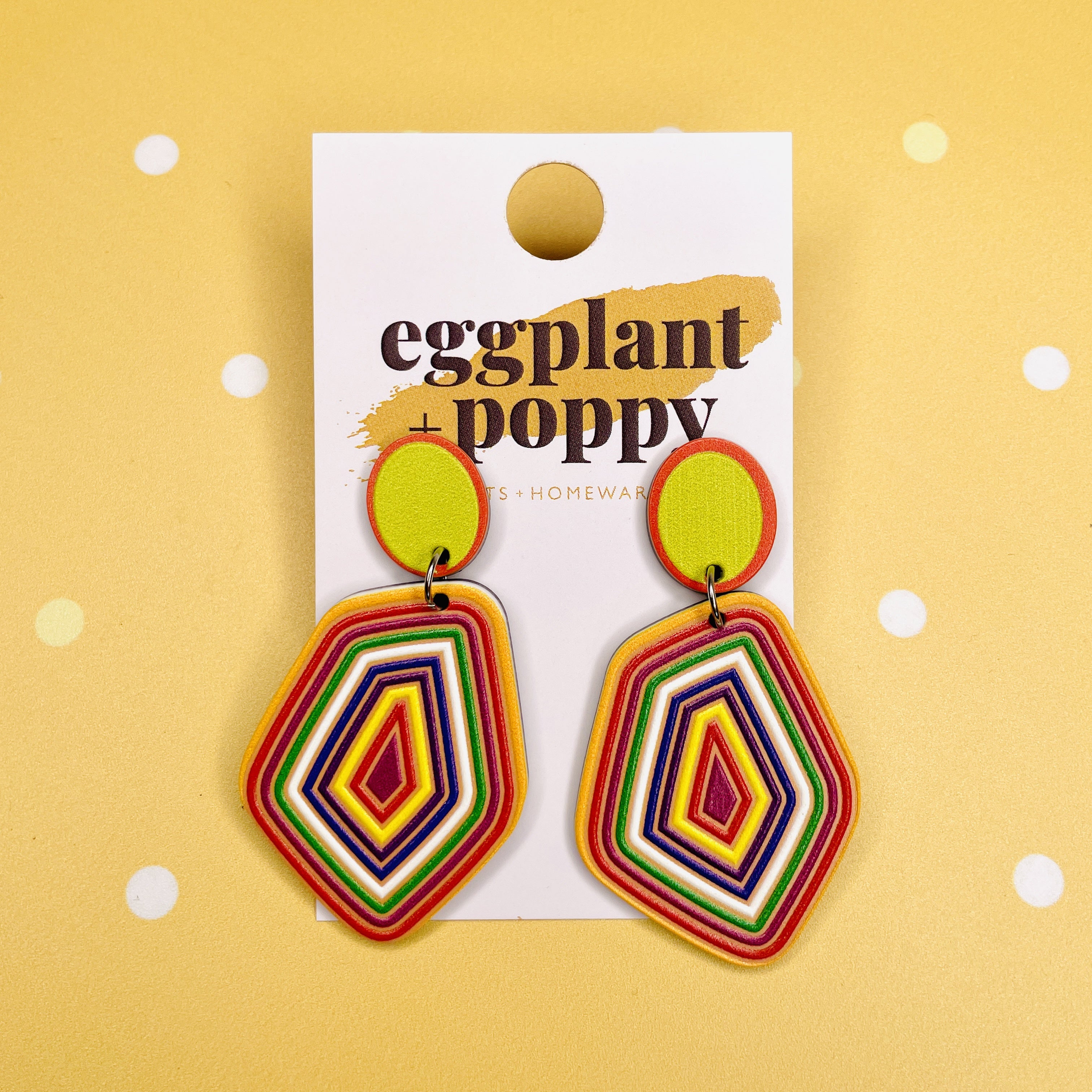 Psychedelic Geo Earrings