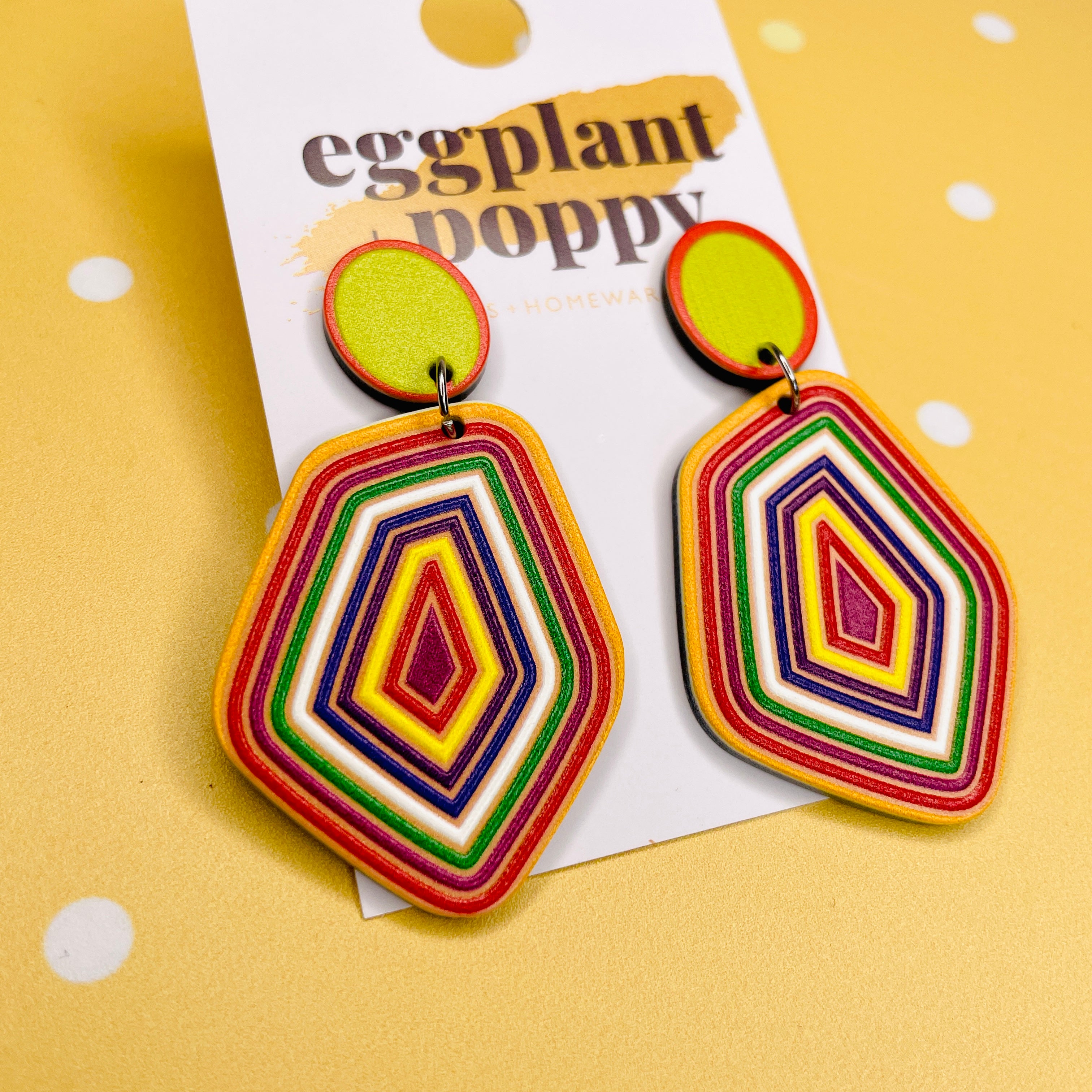 Psychedelic Geo Earrings