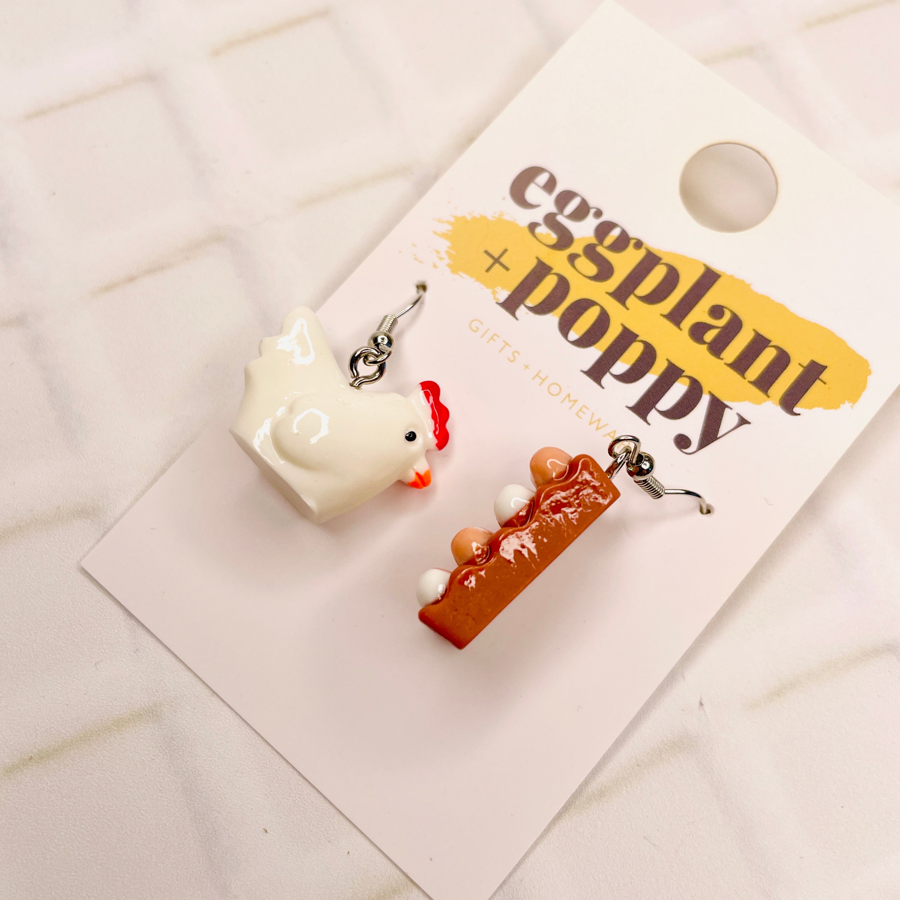 Chicken & Egg Earrings