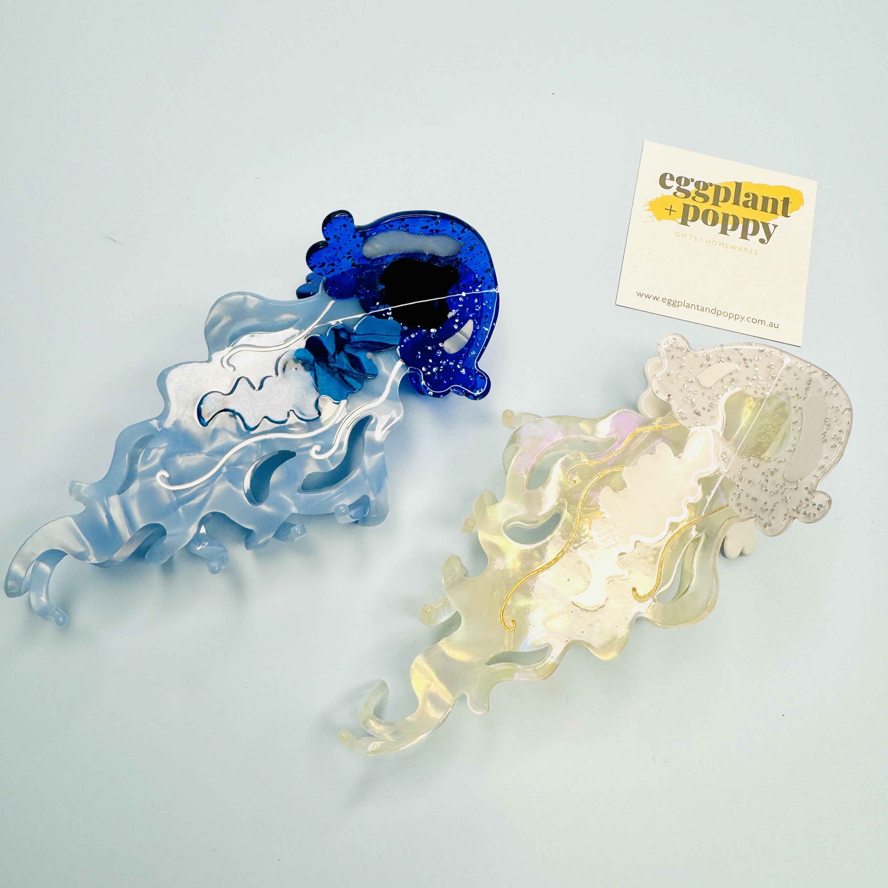 Iridescent Jellyfish Hair Clip
