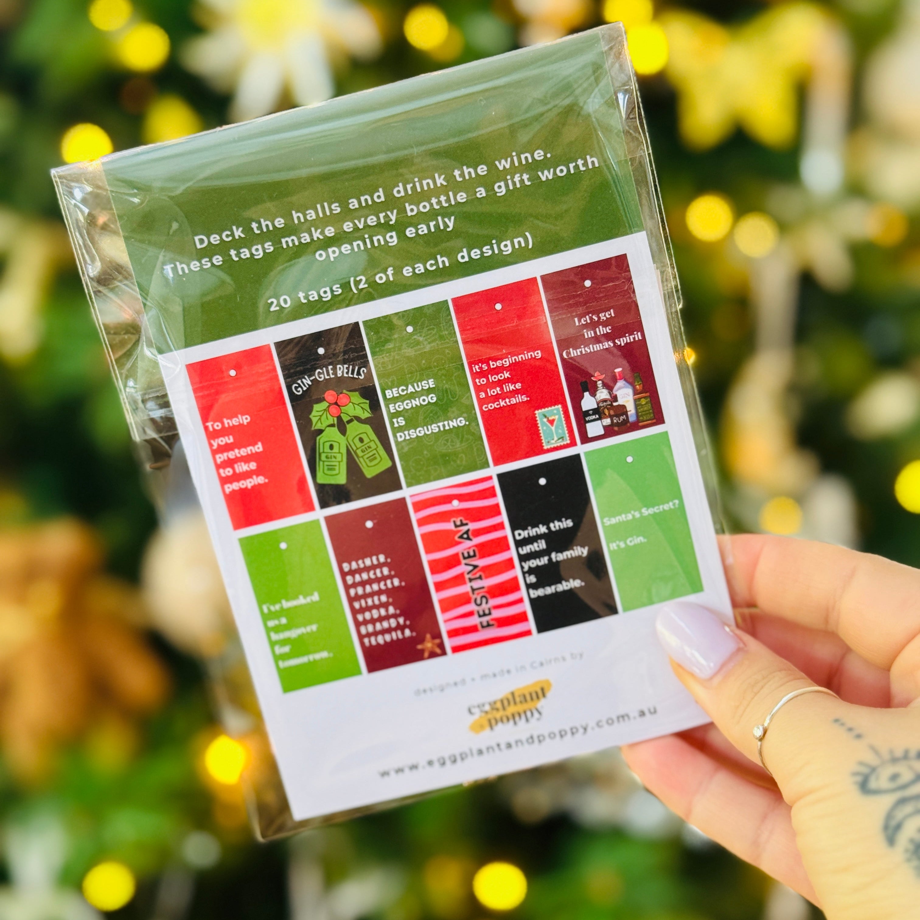 Bottle Tags – Christmas