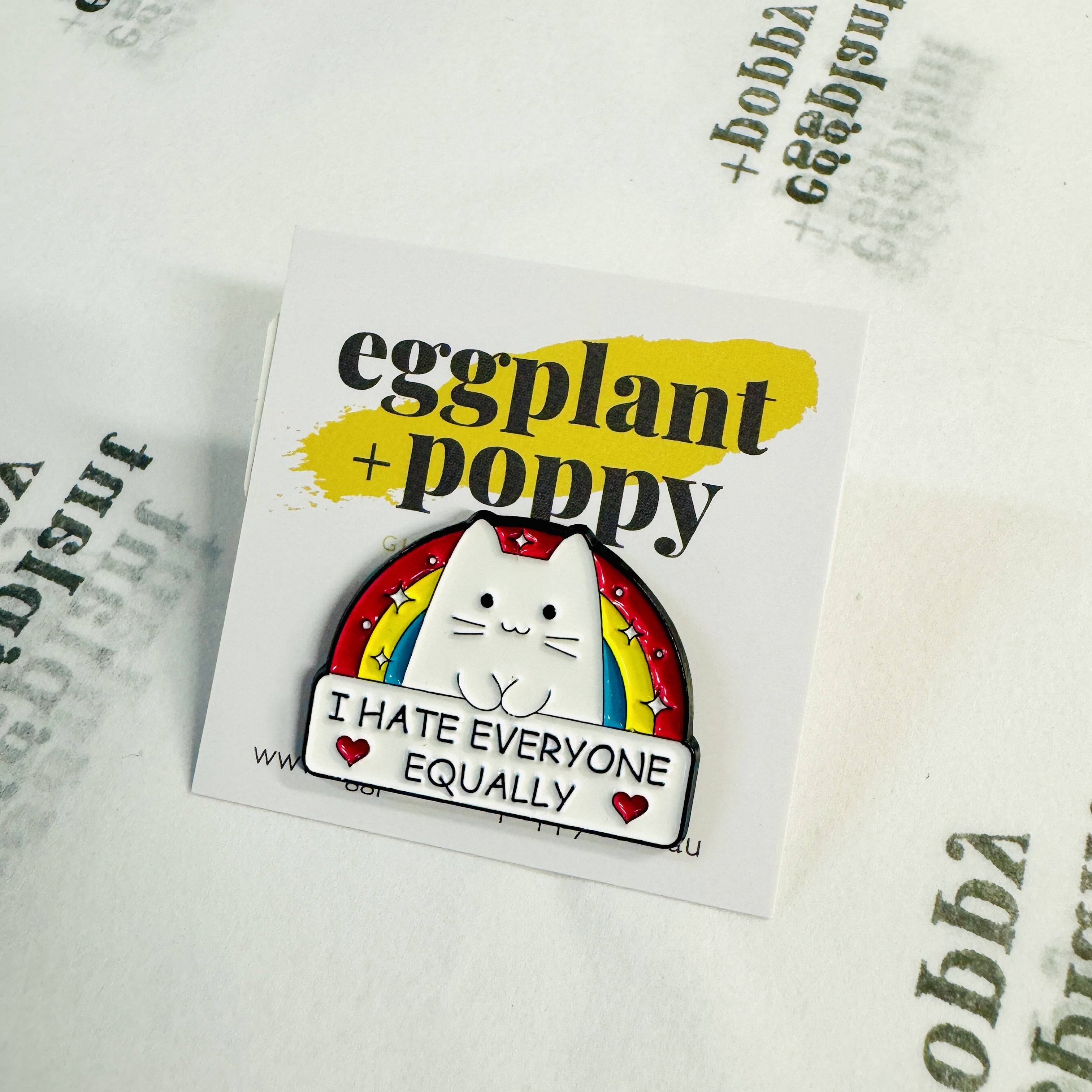 Enamel Pin - I Hate Everyone Equally