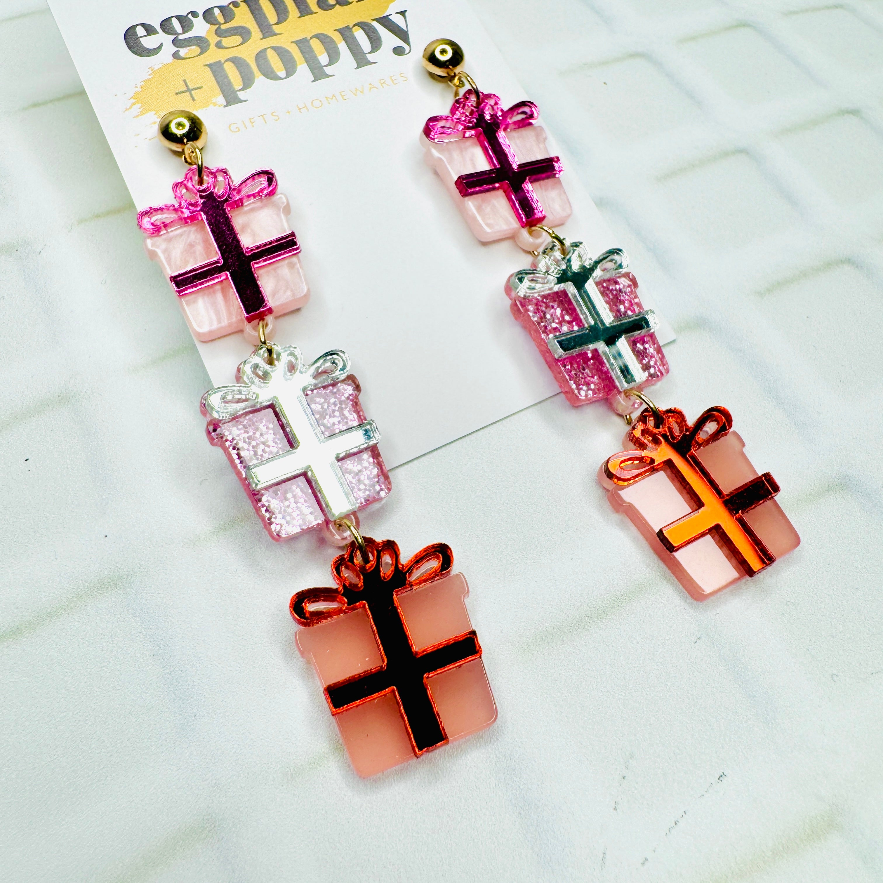 Pink Present Earrings