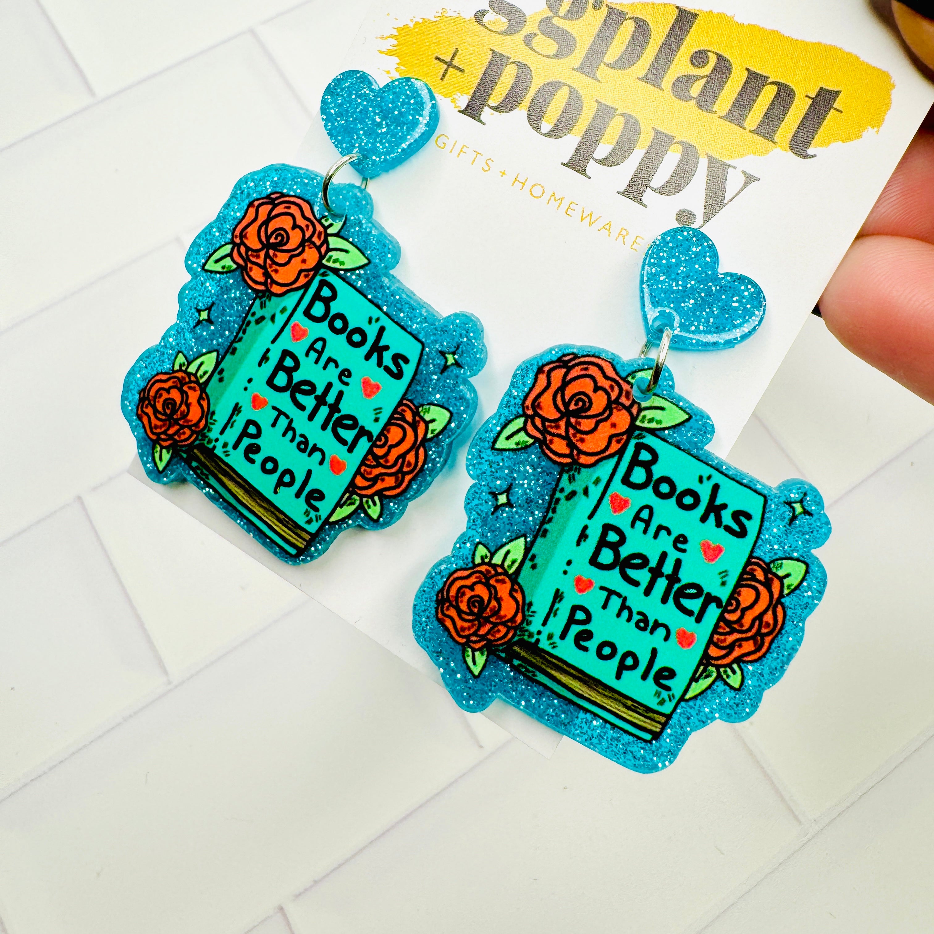 Books Are Better Than People Earrings