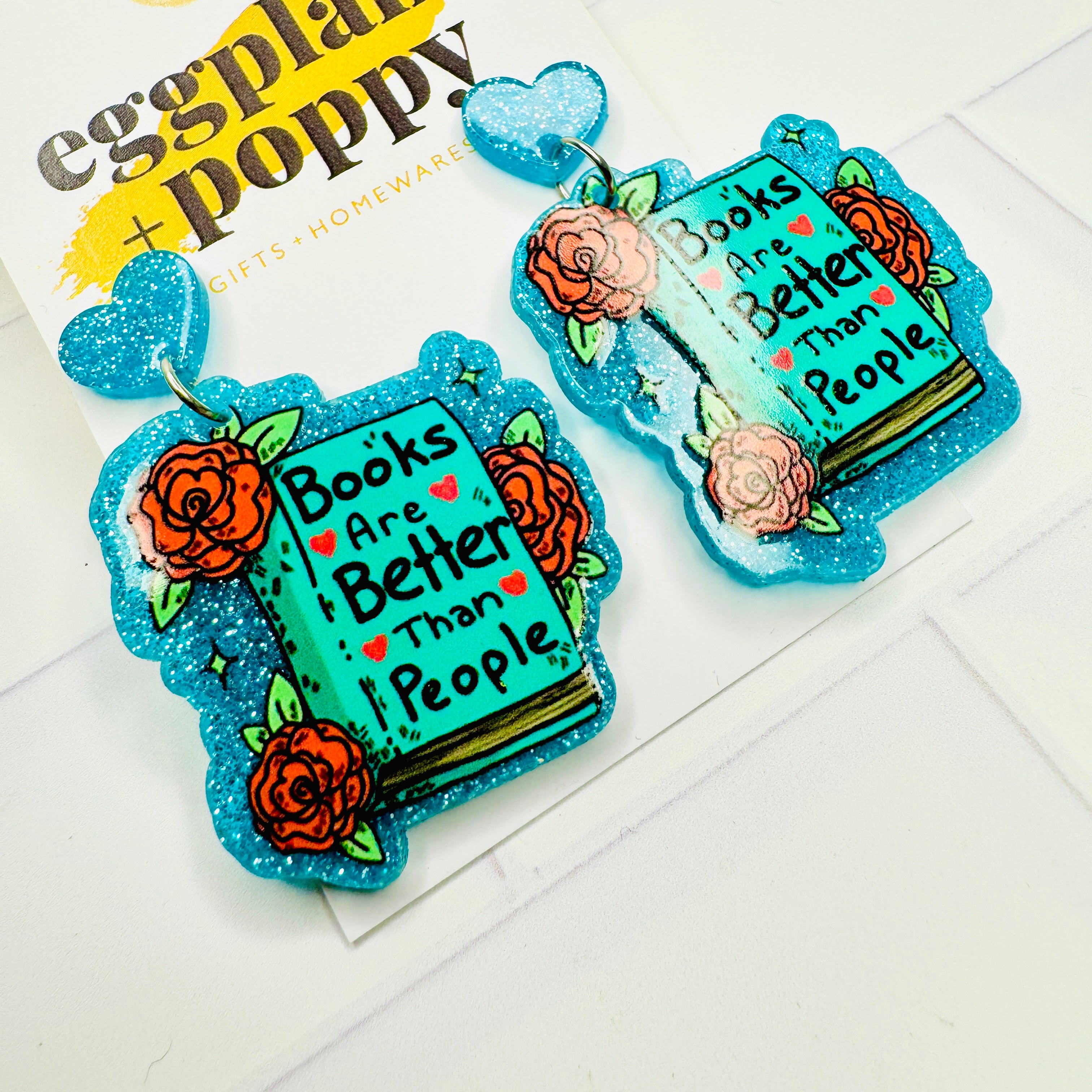 Books Are Better Than People Earrings