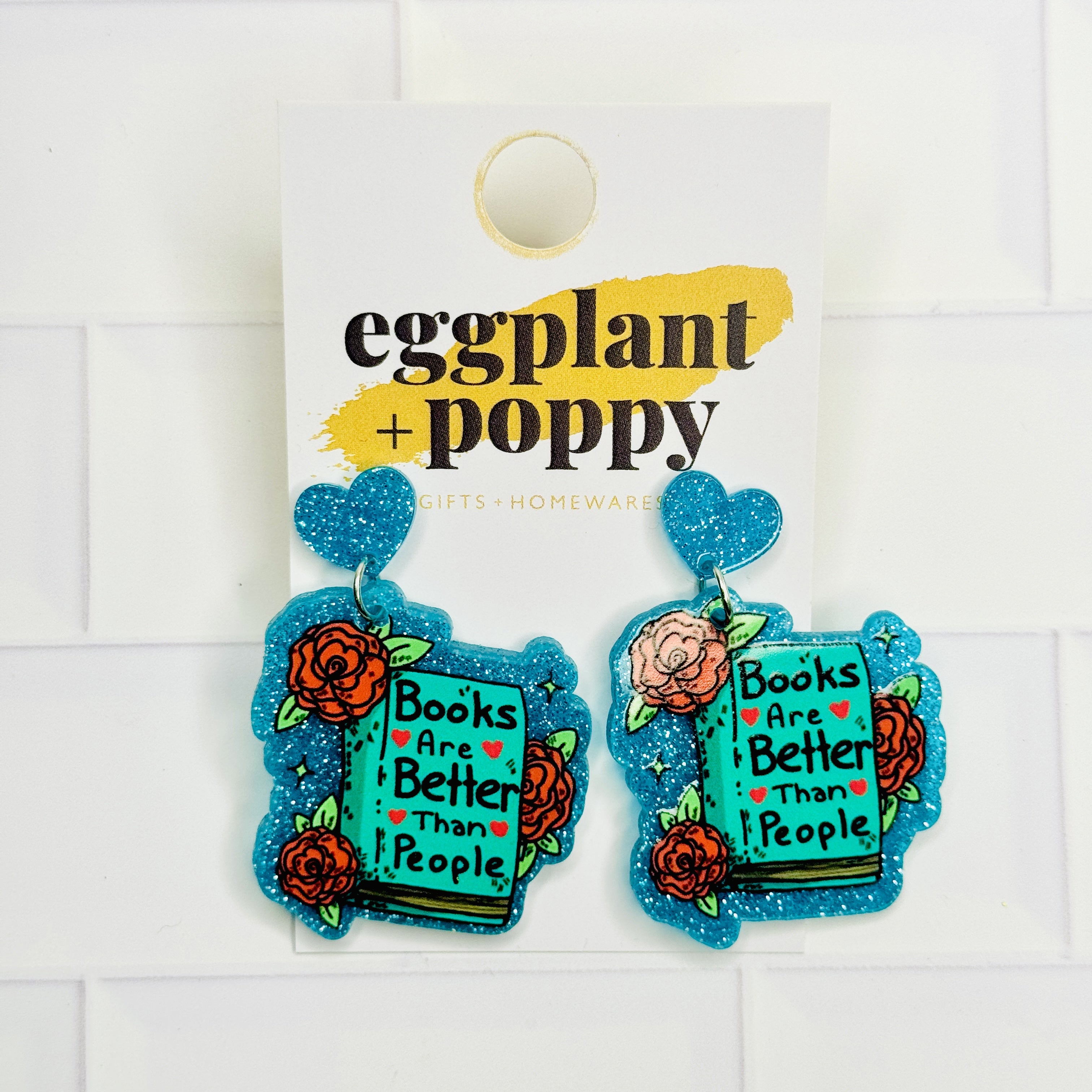 Books Are Better Than People Earrings