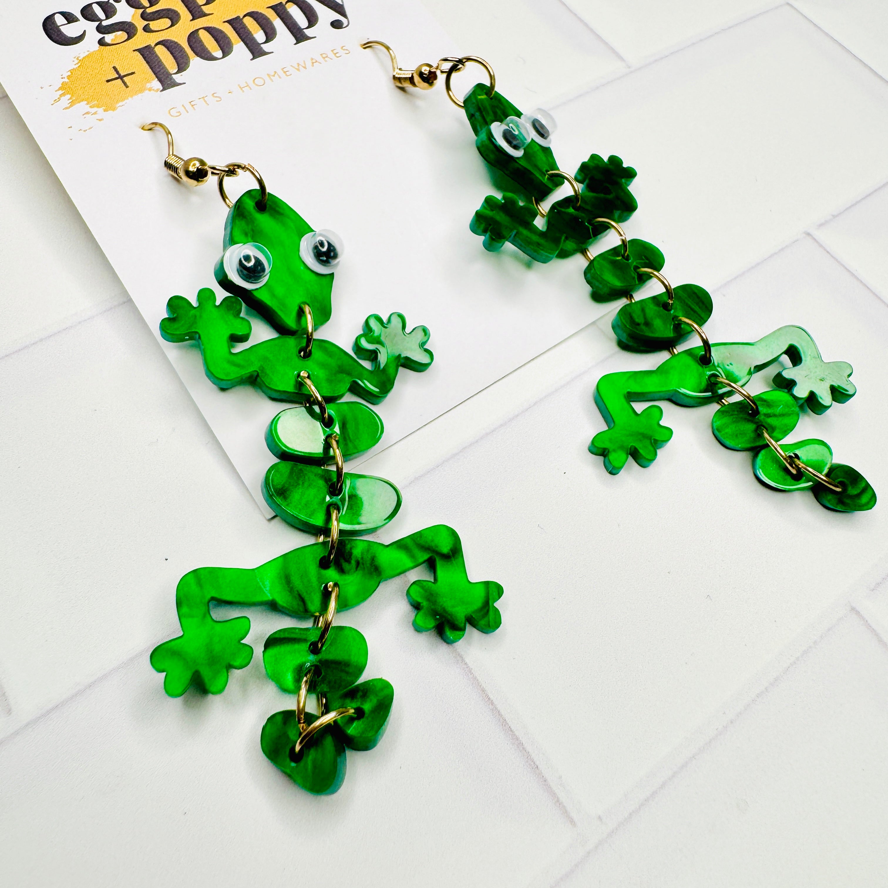 Gecko Earrings