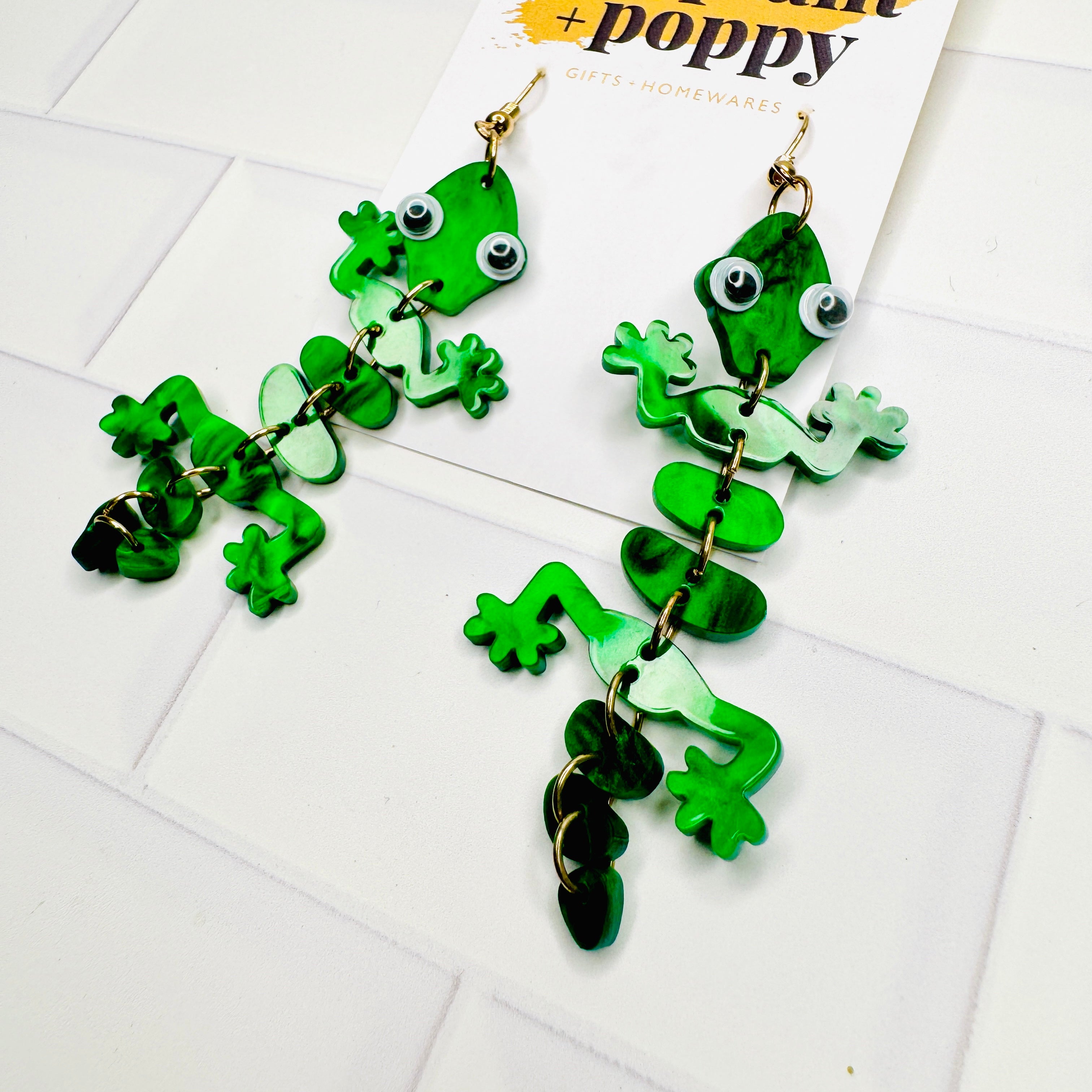 Gecko Earrings