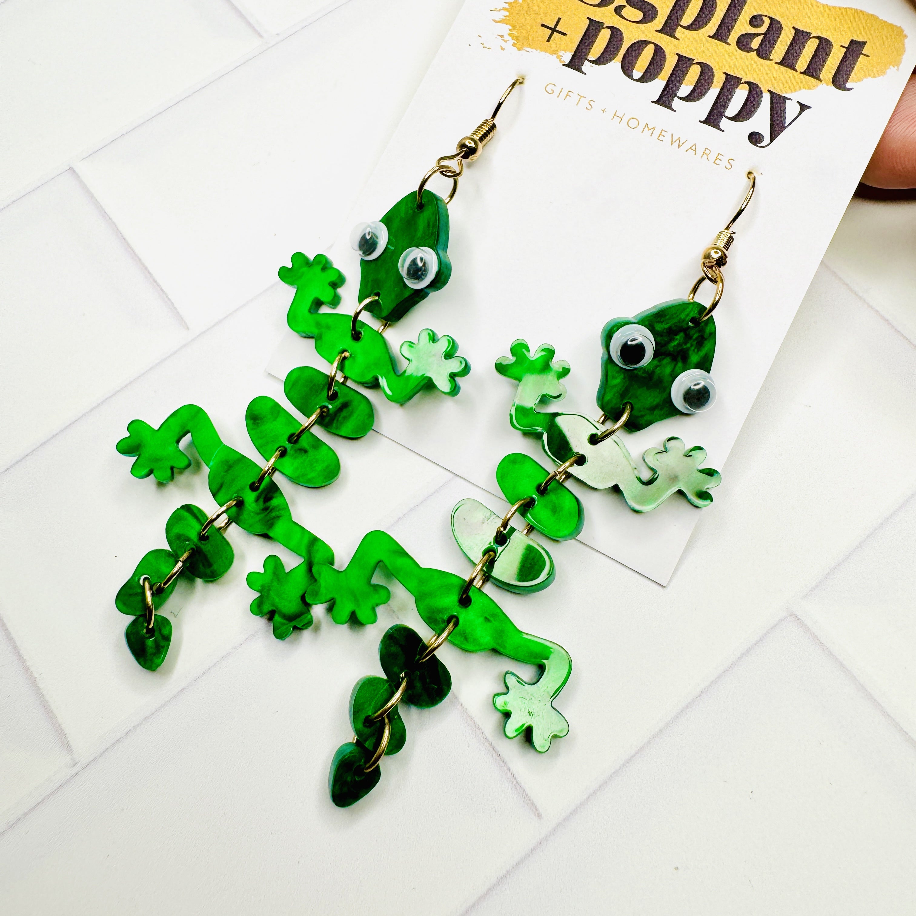 Gecko Earrings