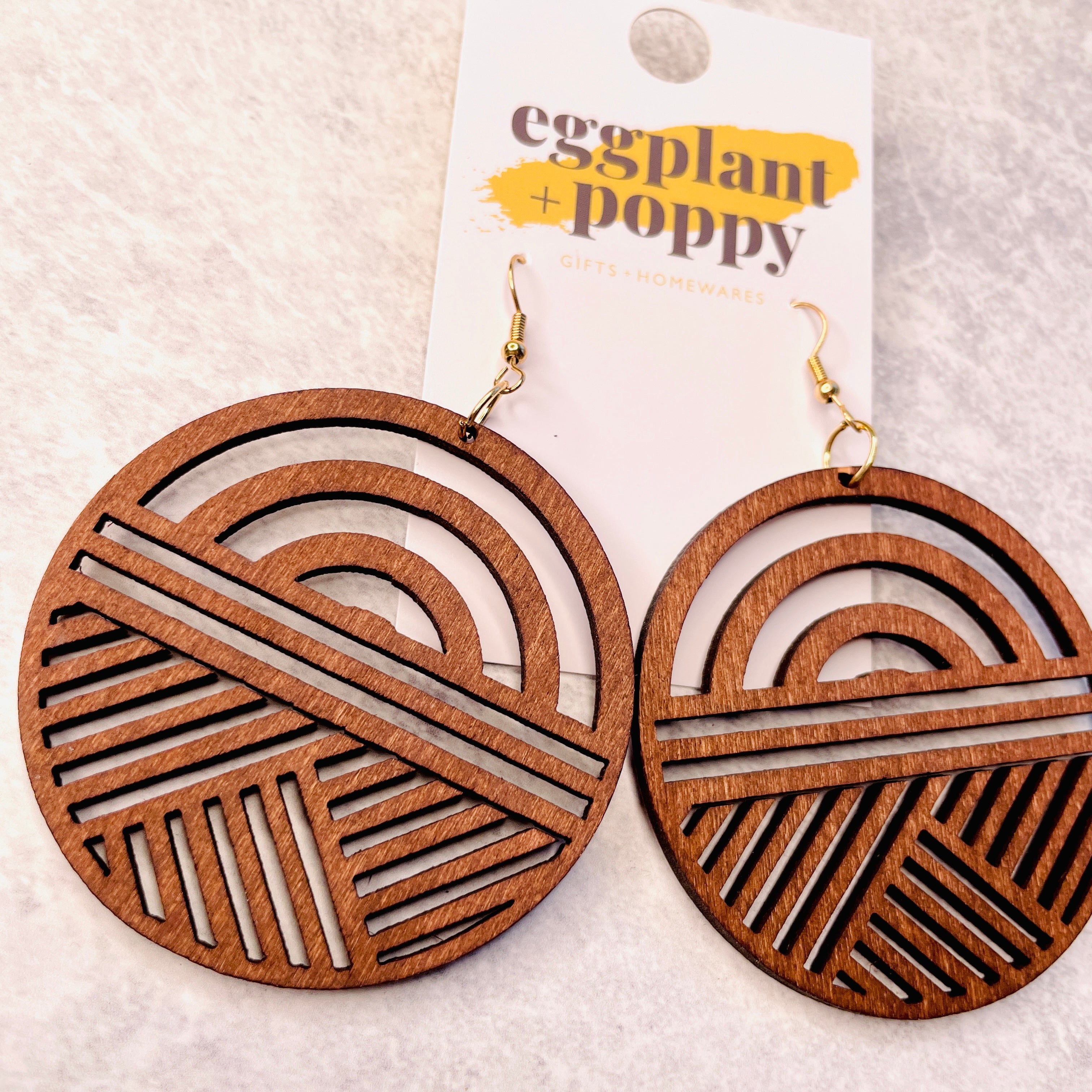 Abstract Timber Earrings