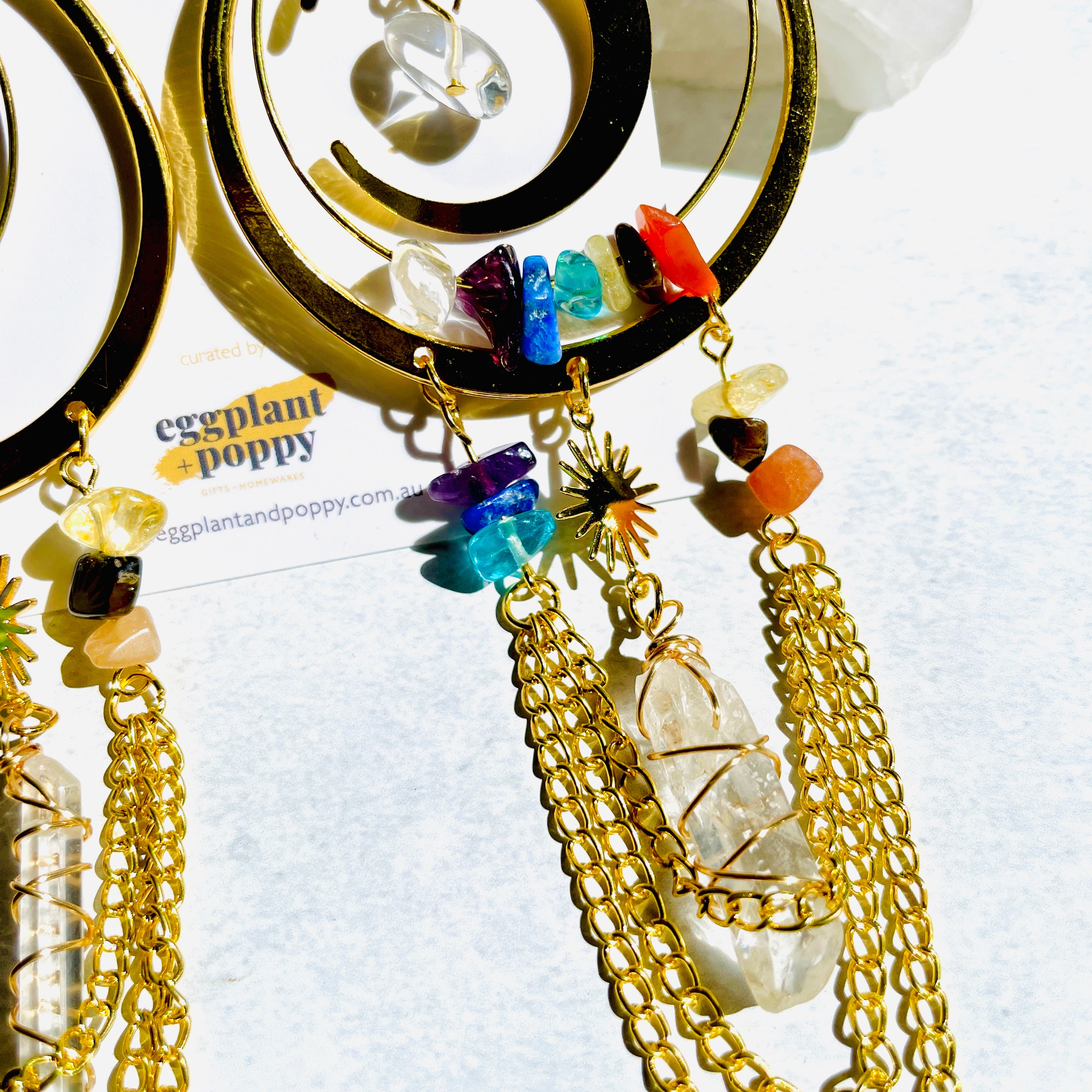 Kaleidoscope Moon Earrings