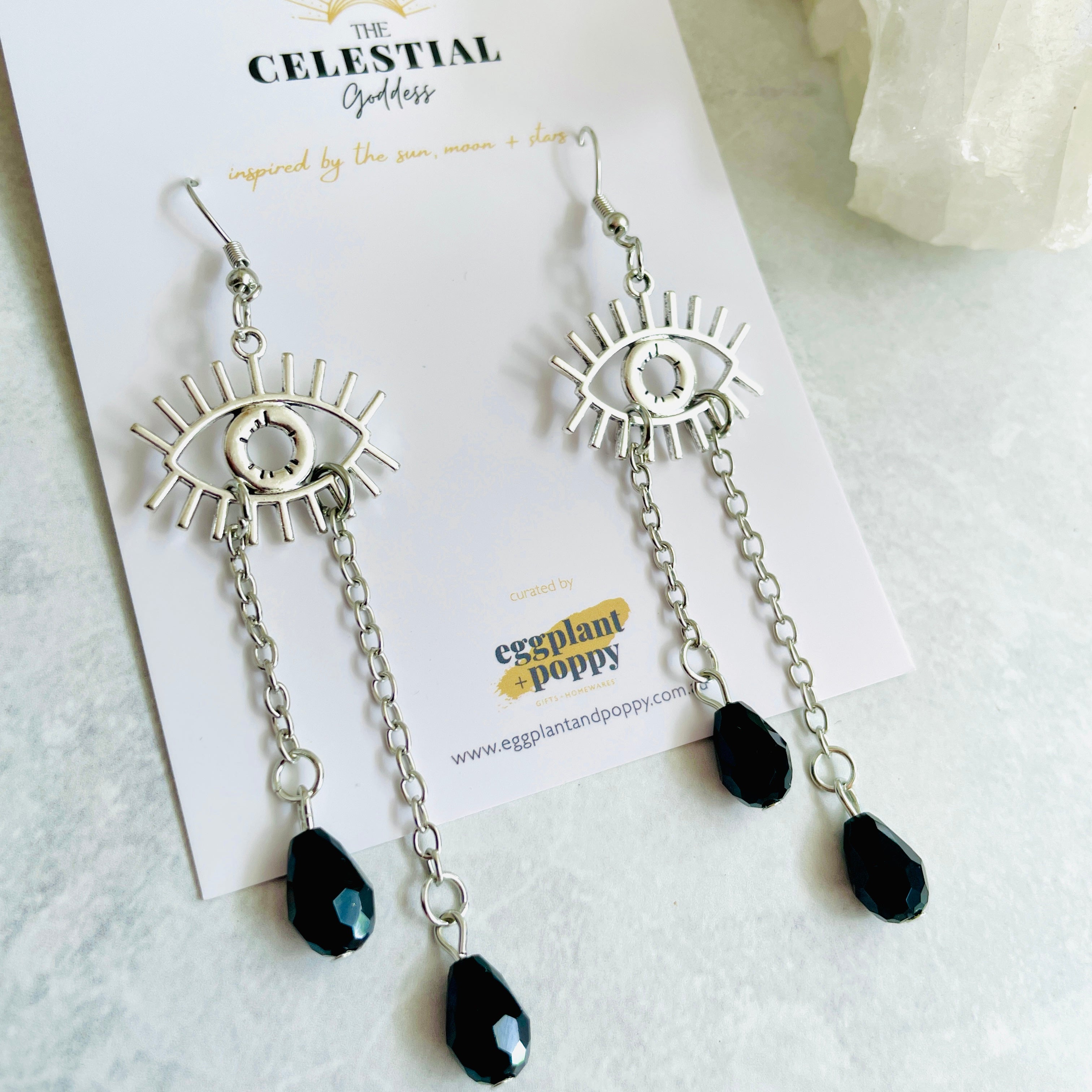 Mati Eye Chain Earrings