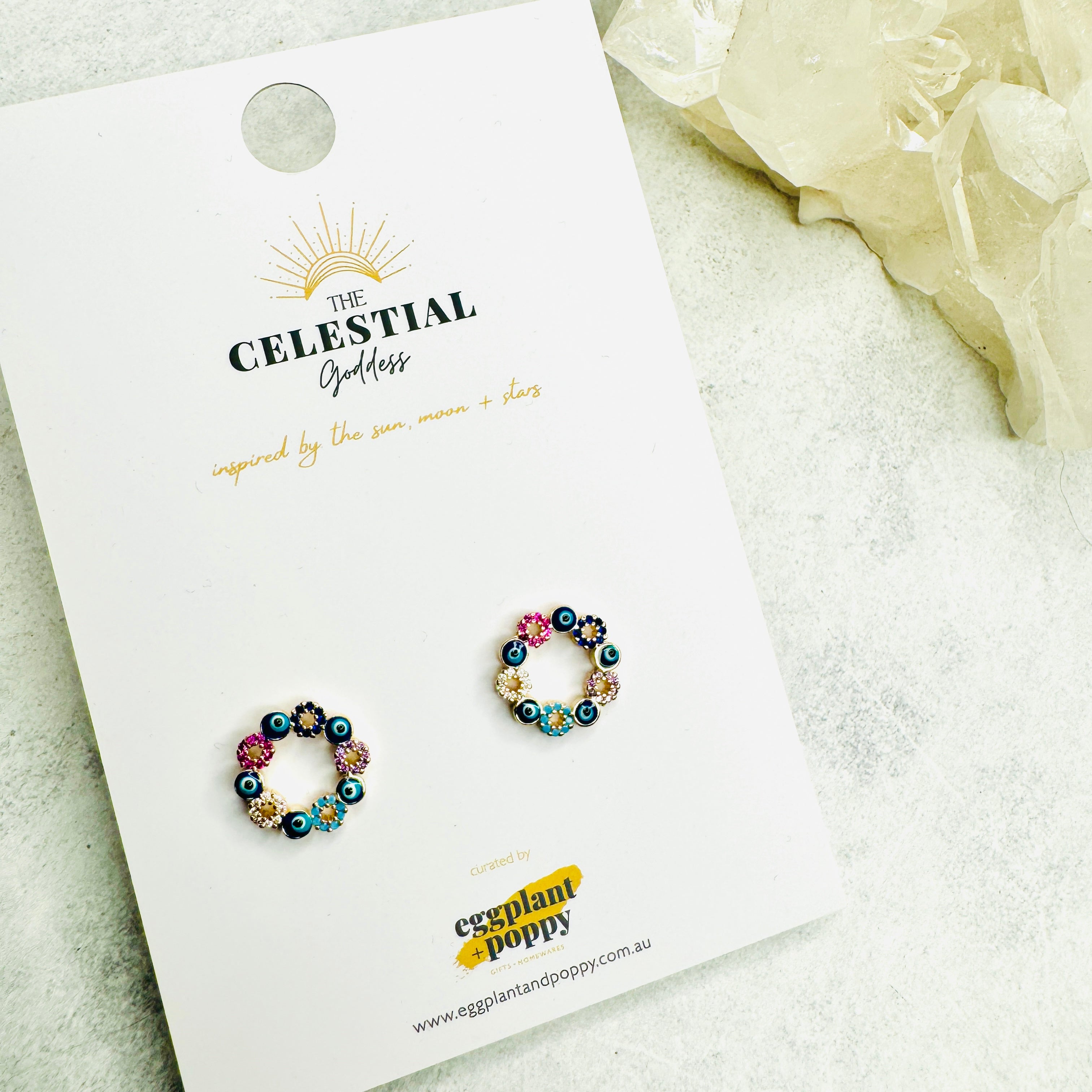 Round Mati Eye Studs