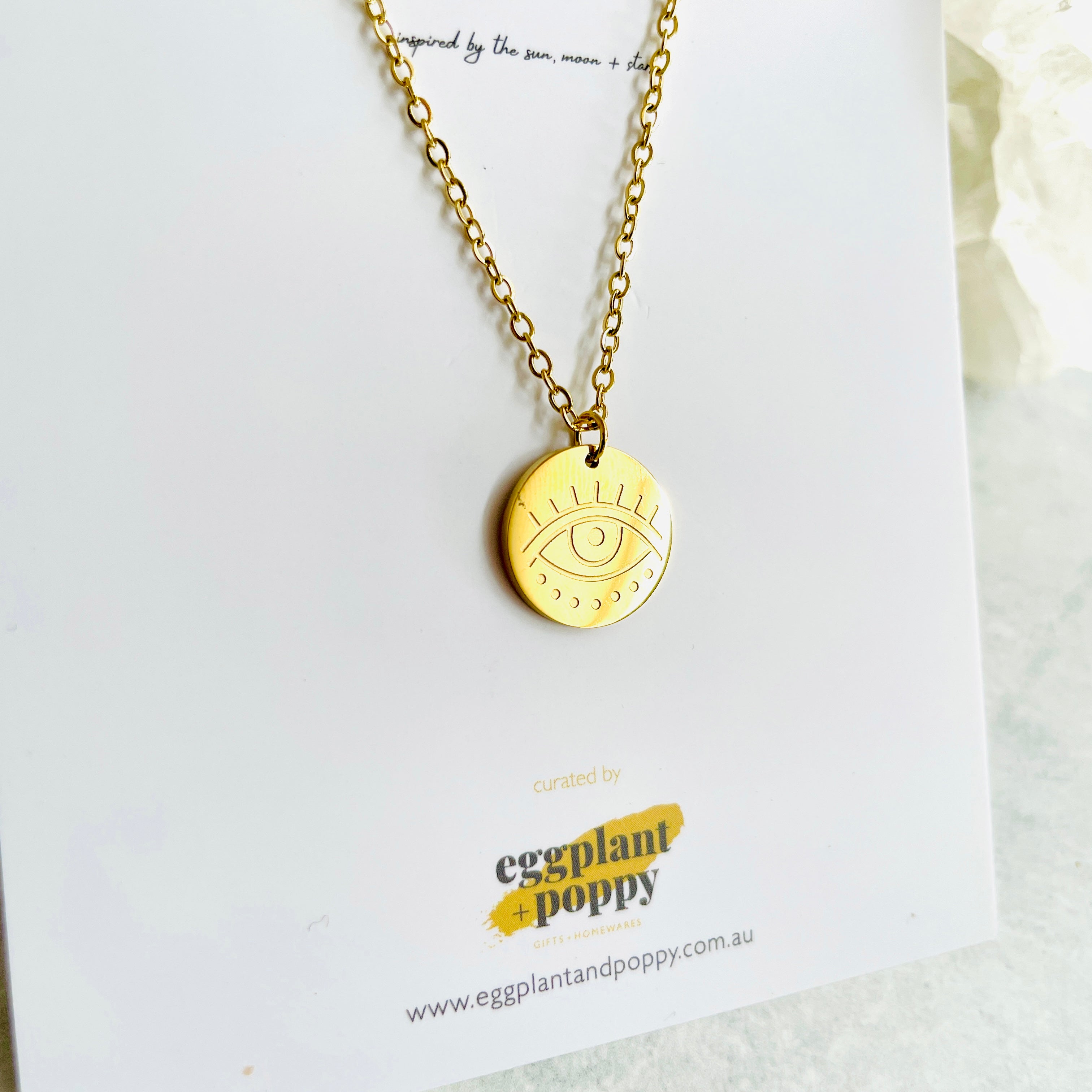 Gold Eye Necklace