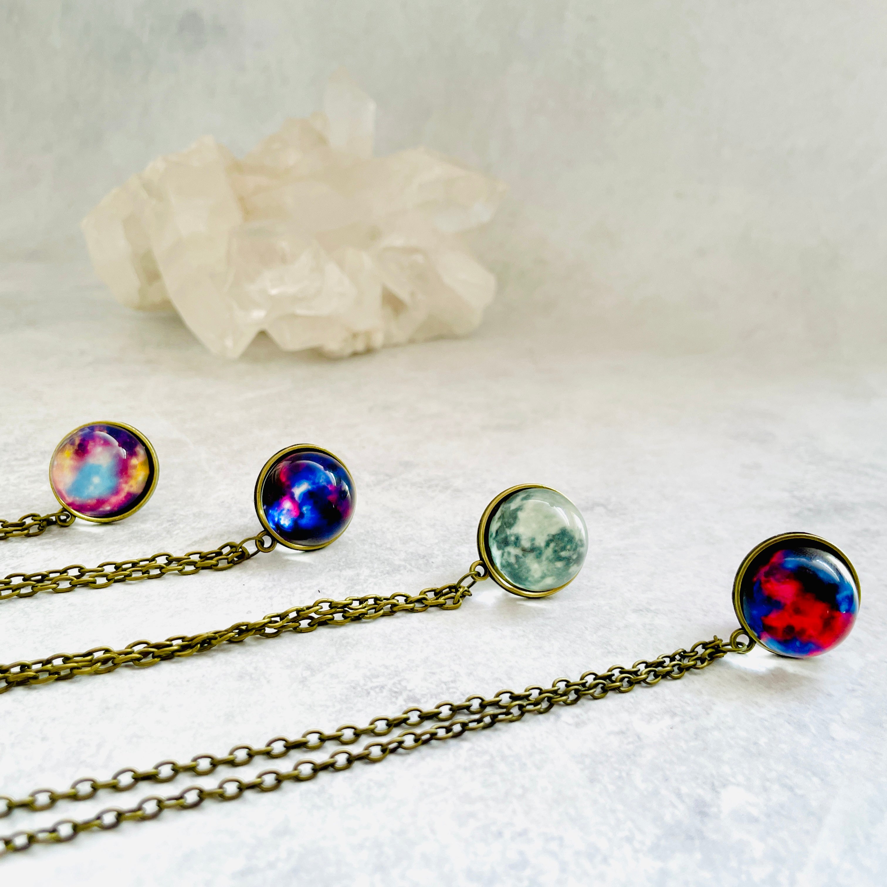 Glass Orb Planet Necklace