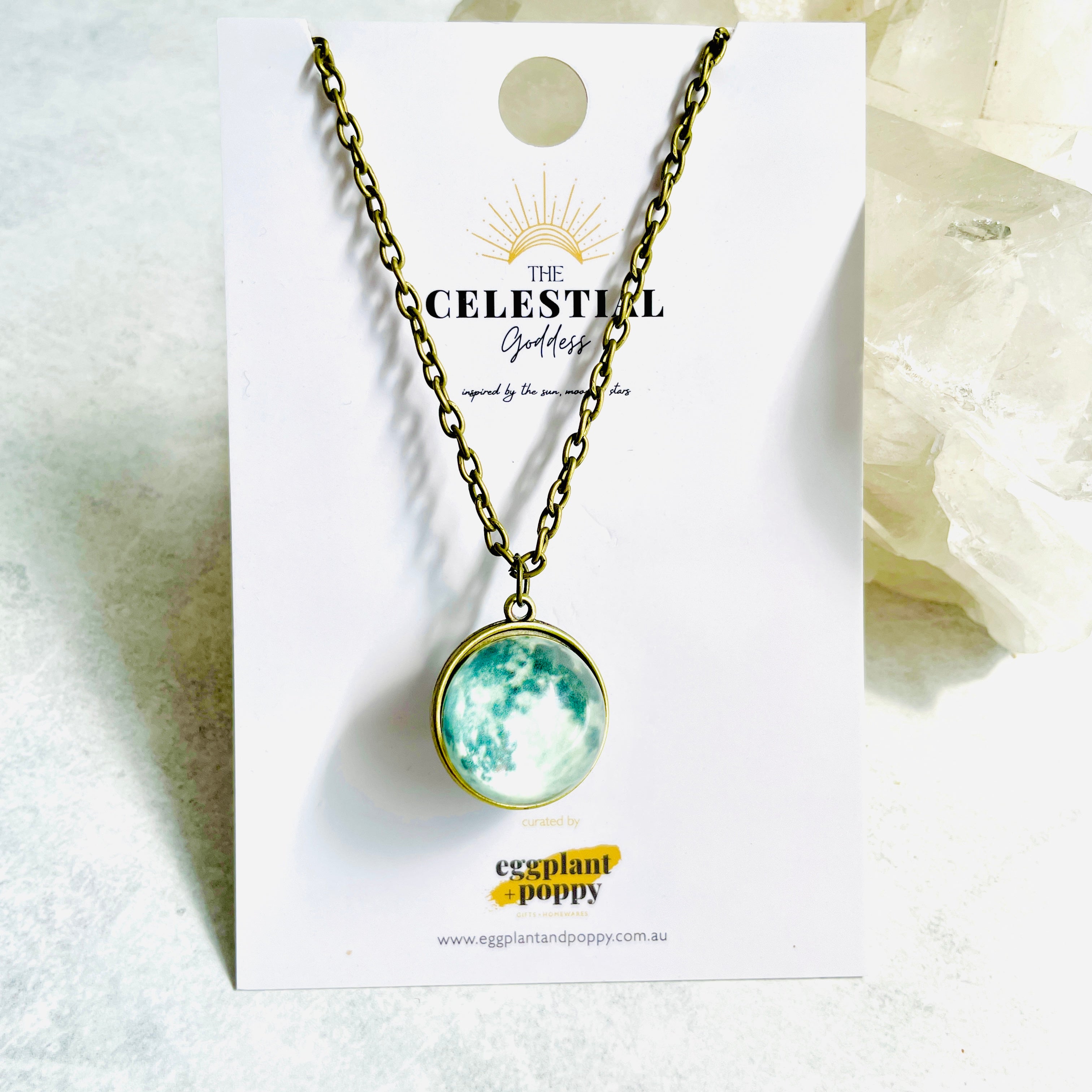 Glass Orb Planet Necklace