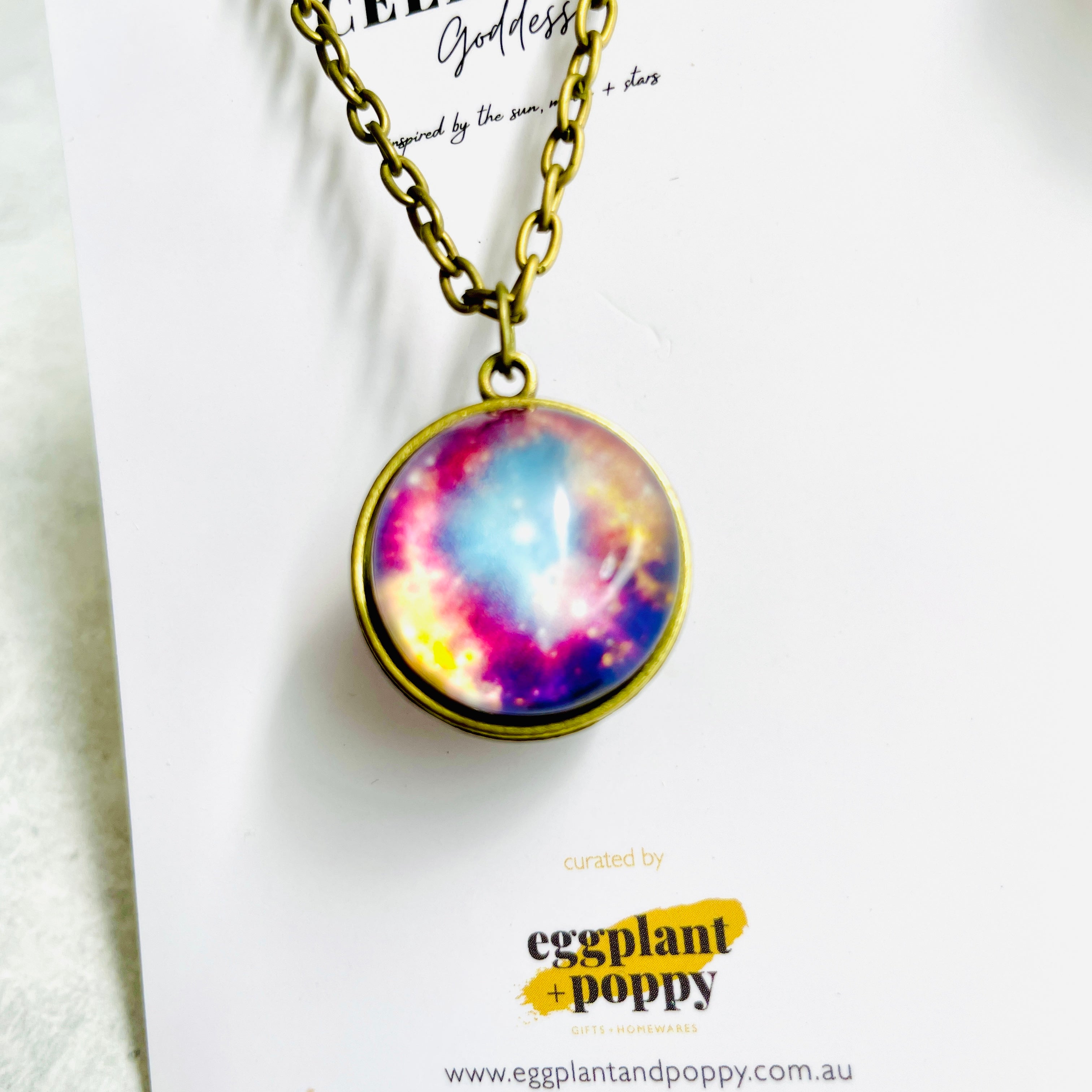 Glass Orb Planet Necklace