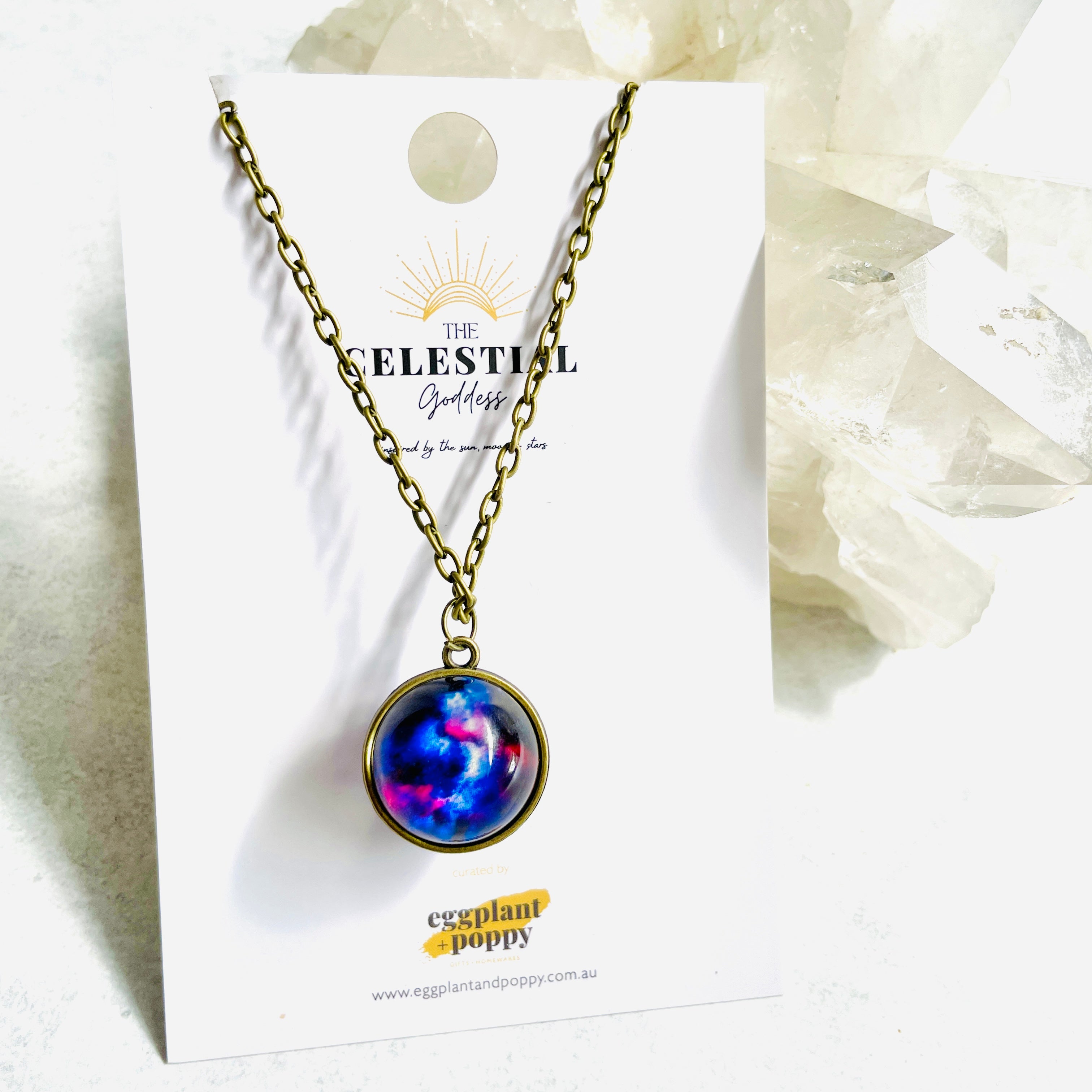 Glass Orb Planet Necklace