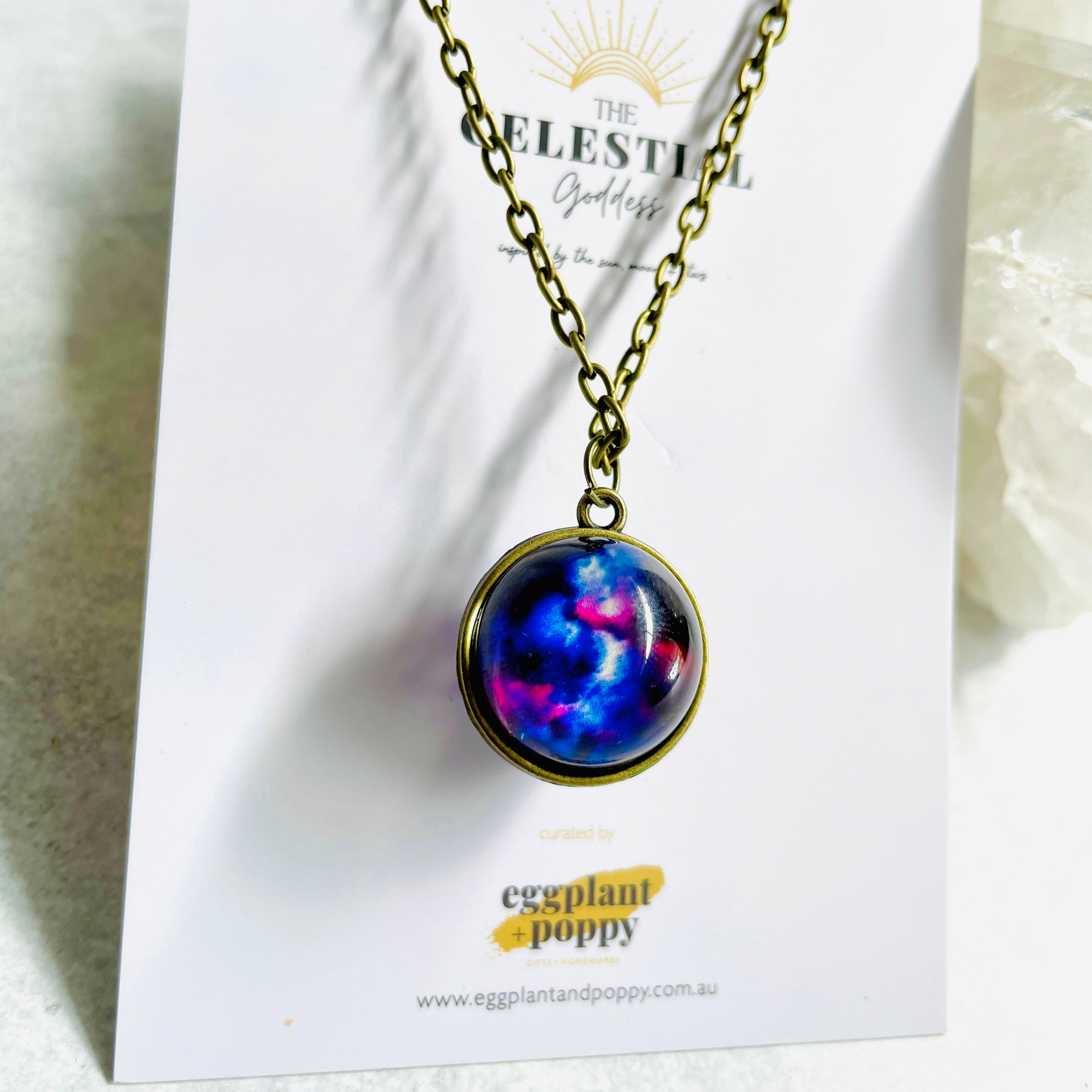 Glass Orb Planet Necklace