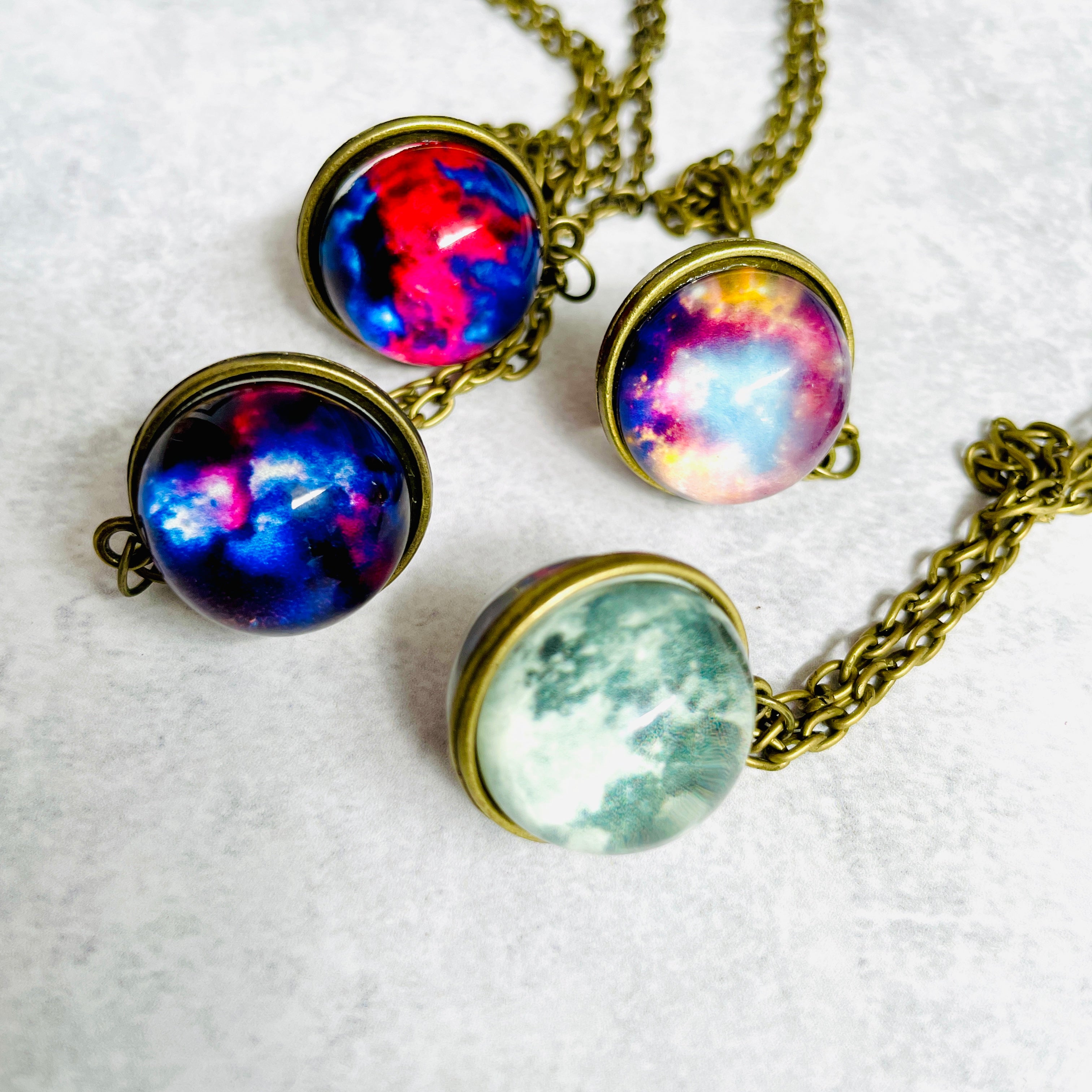 Glass Orb Planet Necklace