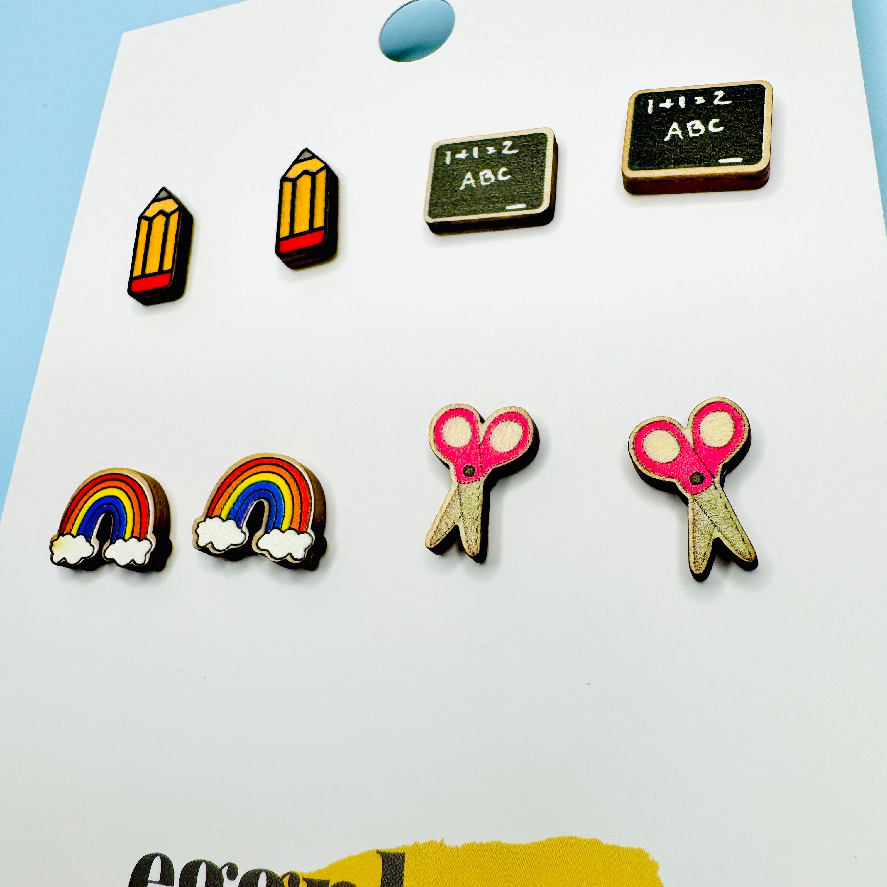 Teachers Stud Earrings - Set Of 4