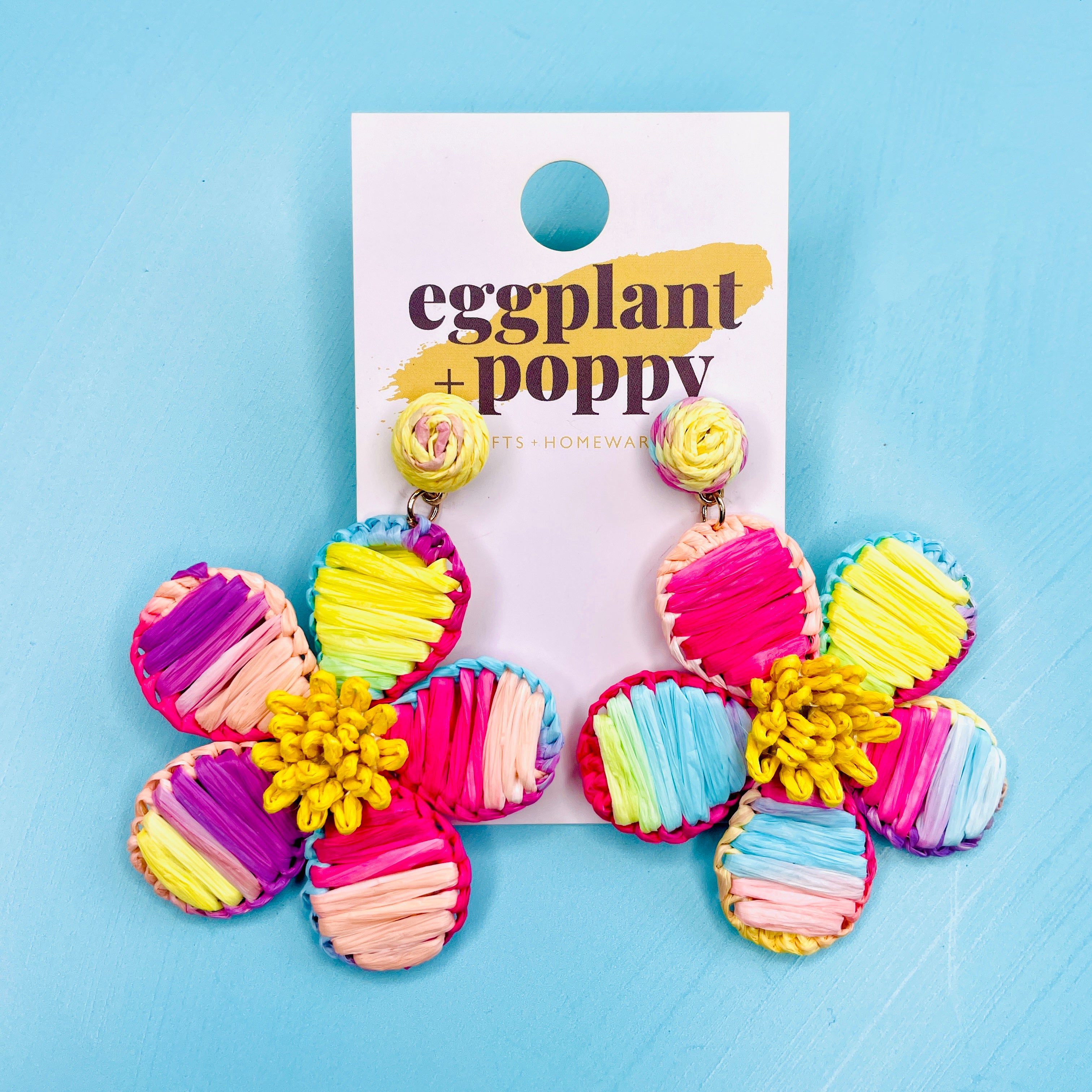 Rattan Flower Earrings