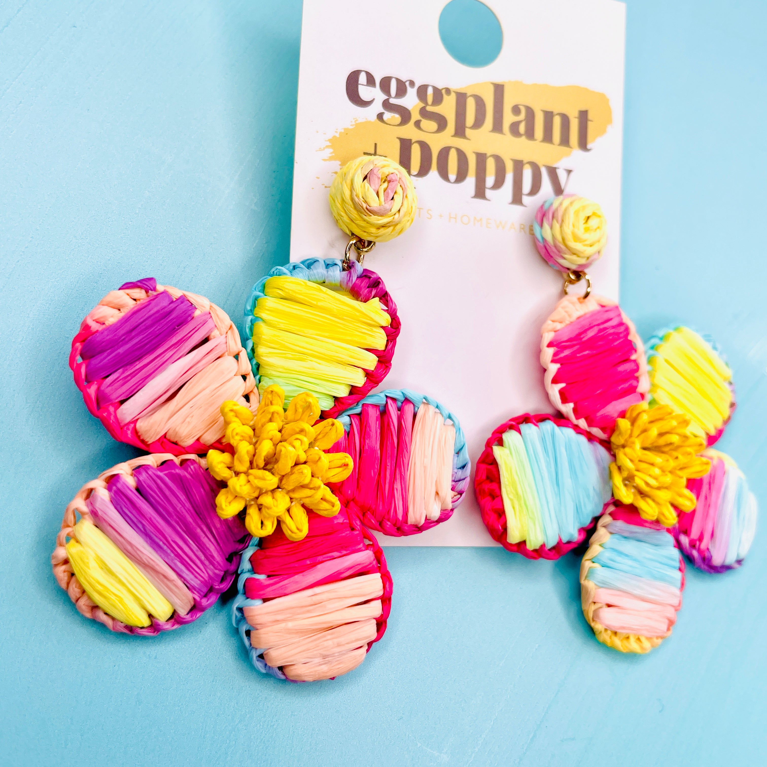 Rattan Flower Earrings