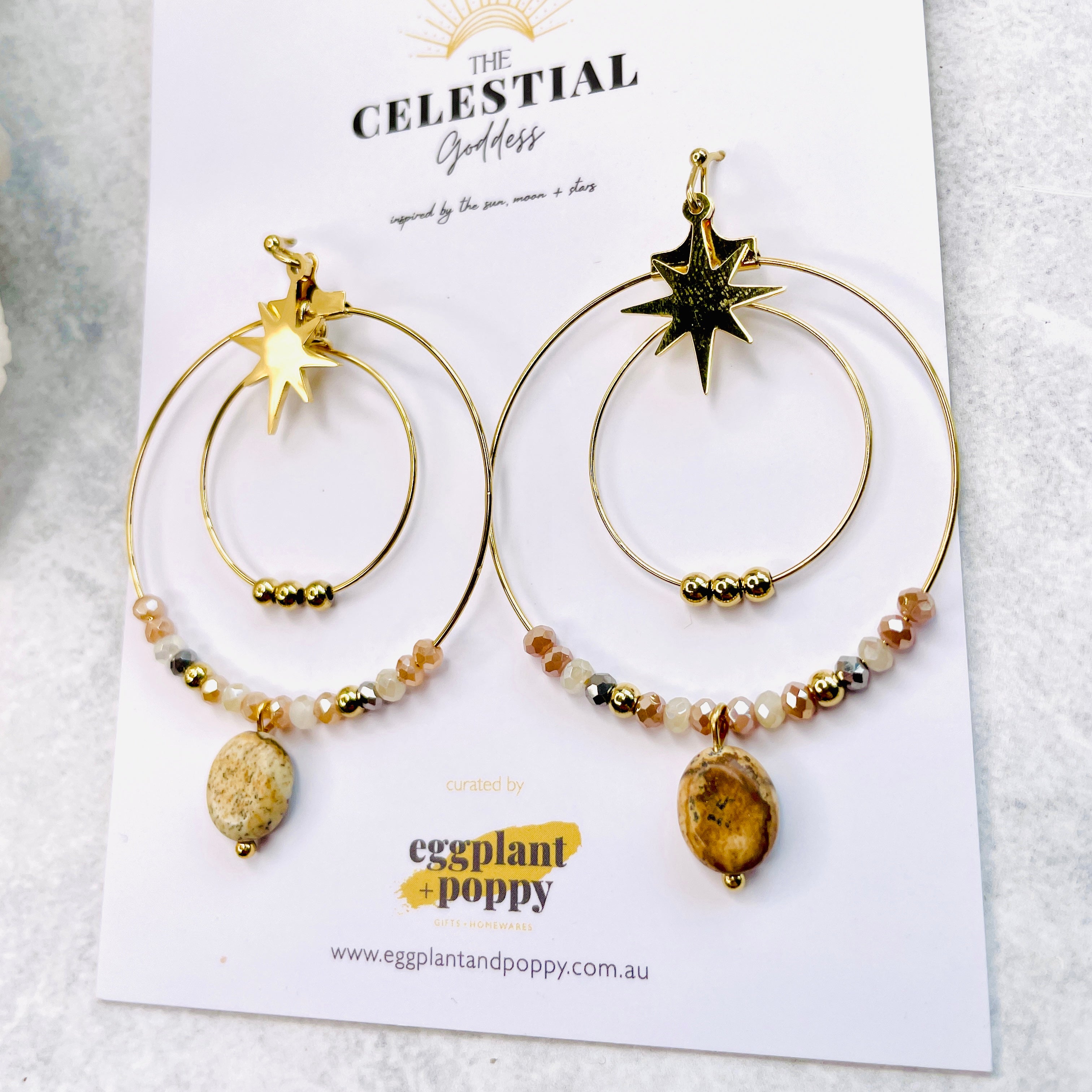 Northern Star Hoop Earrings