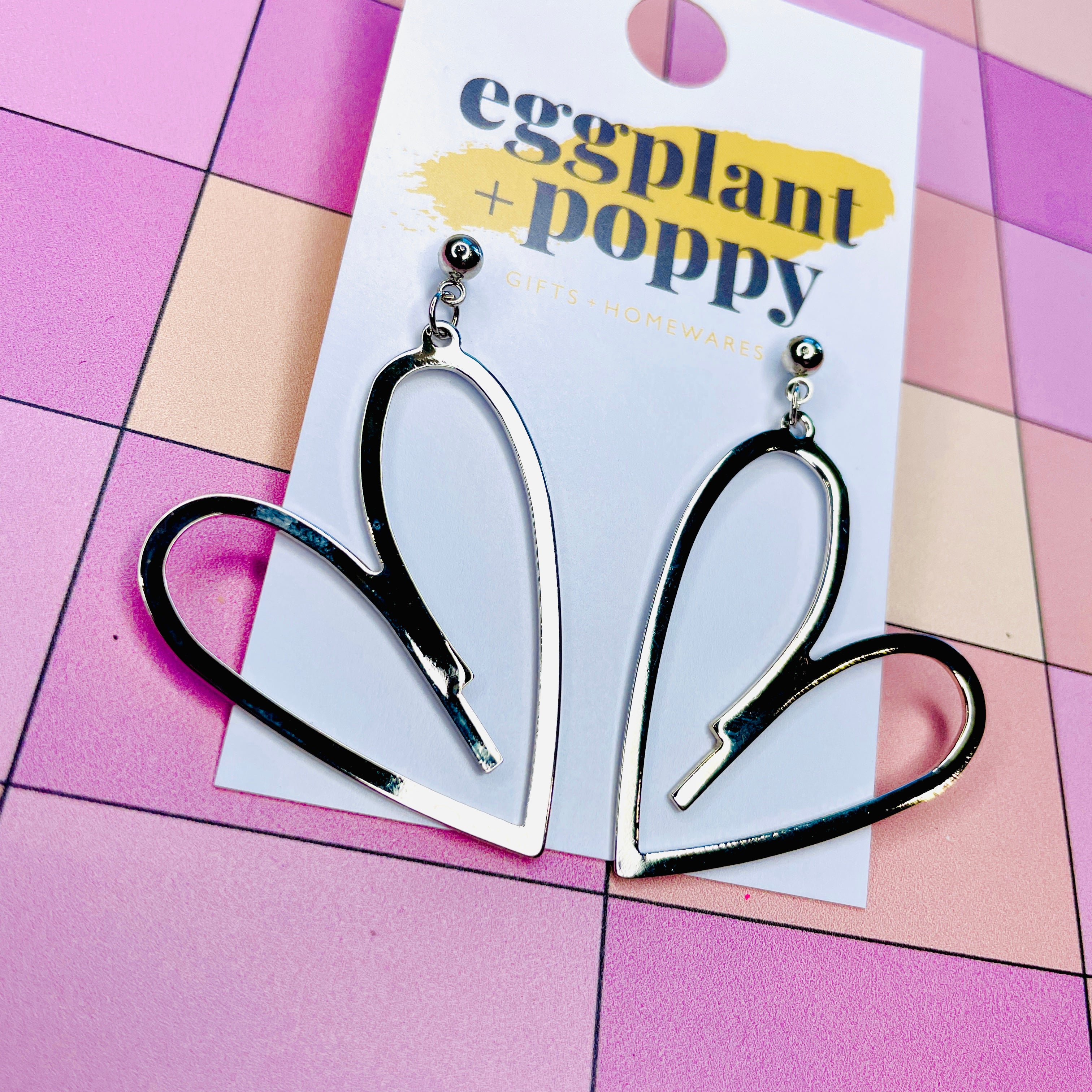 Heart Drop Earrings