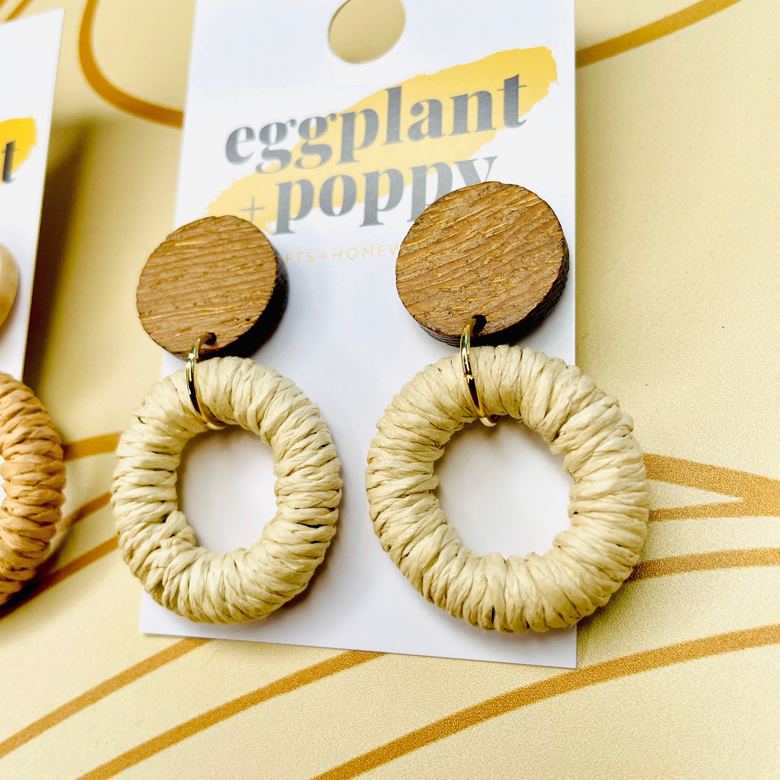 Rattan Ring Earrings