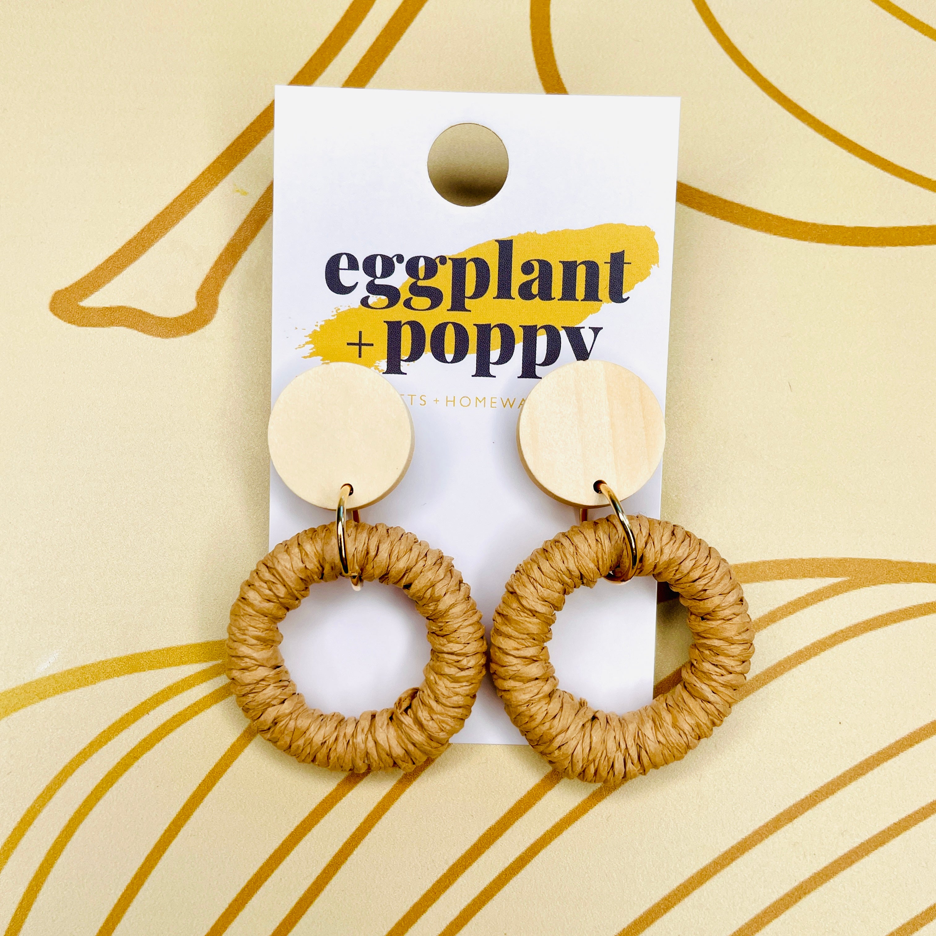 Rattan Ring Earrings