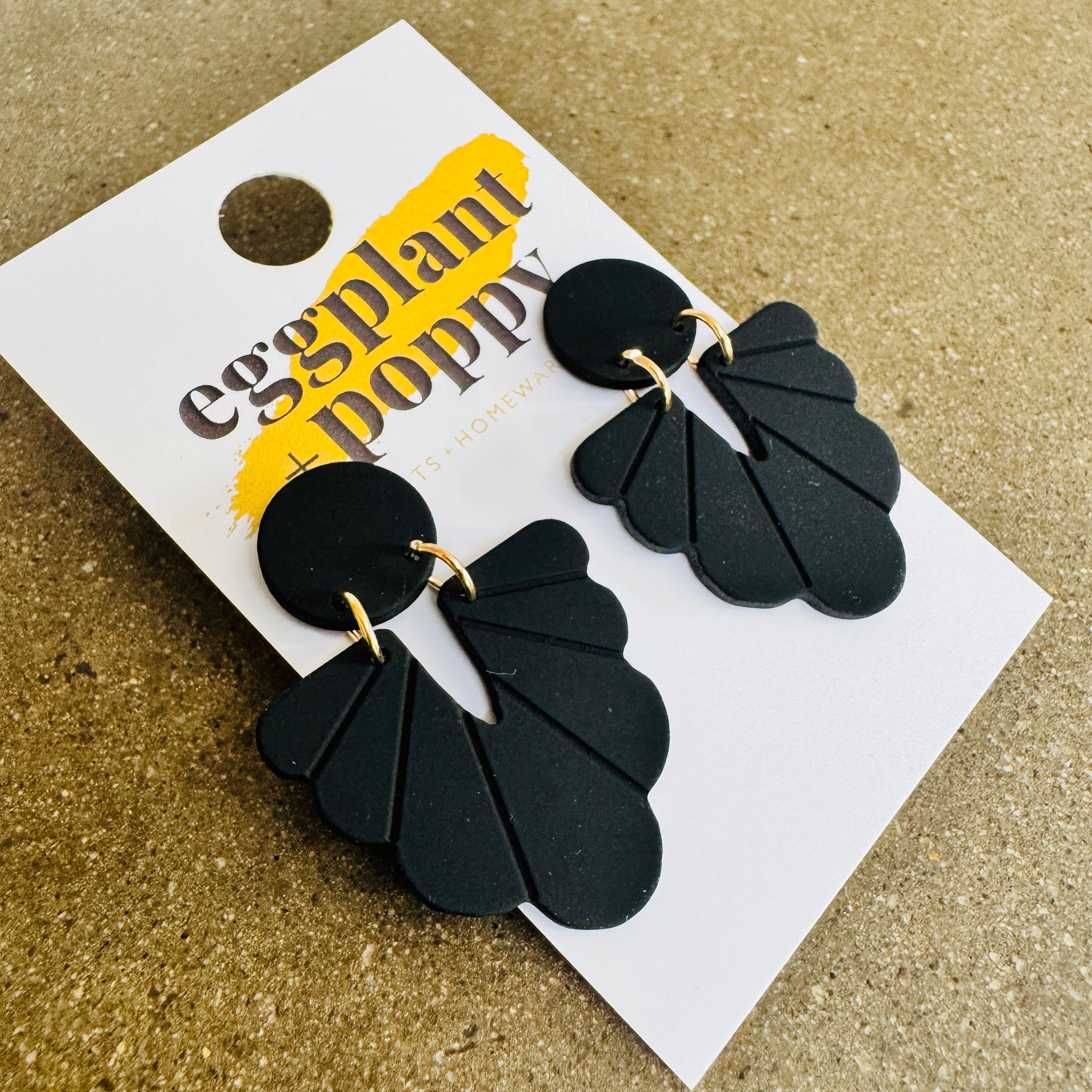 Art Earrings - Black Chandelier